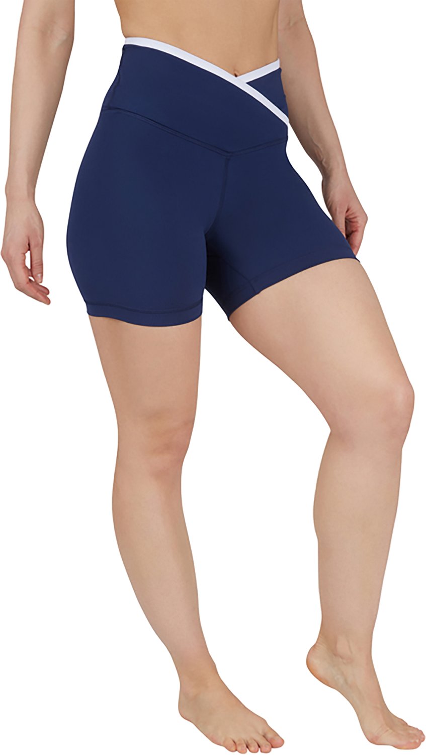 90 Degree by Reflex Women's Lux Crossover High Waist Bike Shorts 5 in 2-Pack - view number 3