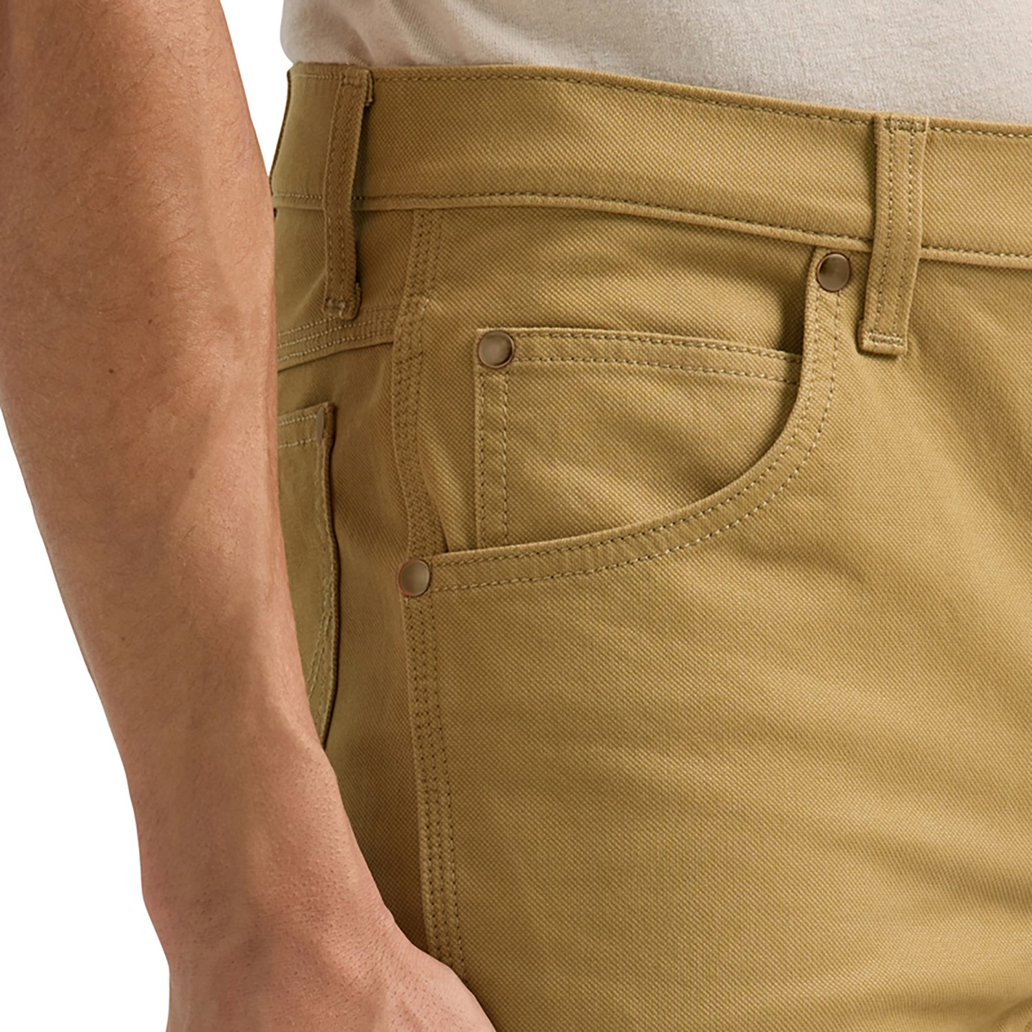 Wrangler Men's Premium Performance Tough Comfort Cowboy Cut Regular Fit Canvas Jeans - view number 4