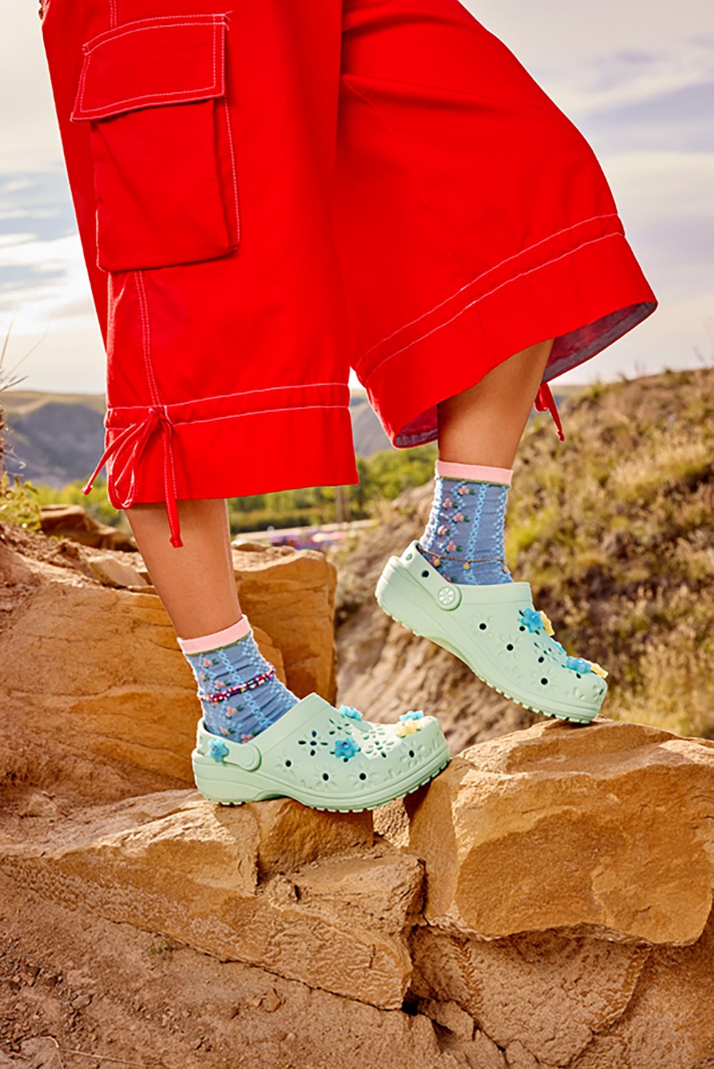 Crocs Adults' Classic Floral Cut Clogs                                                                                           - view number 8