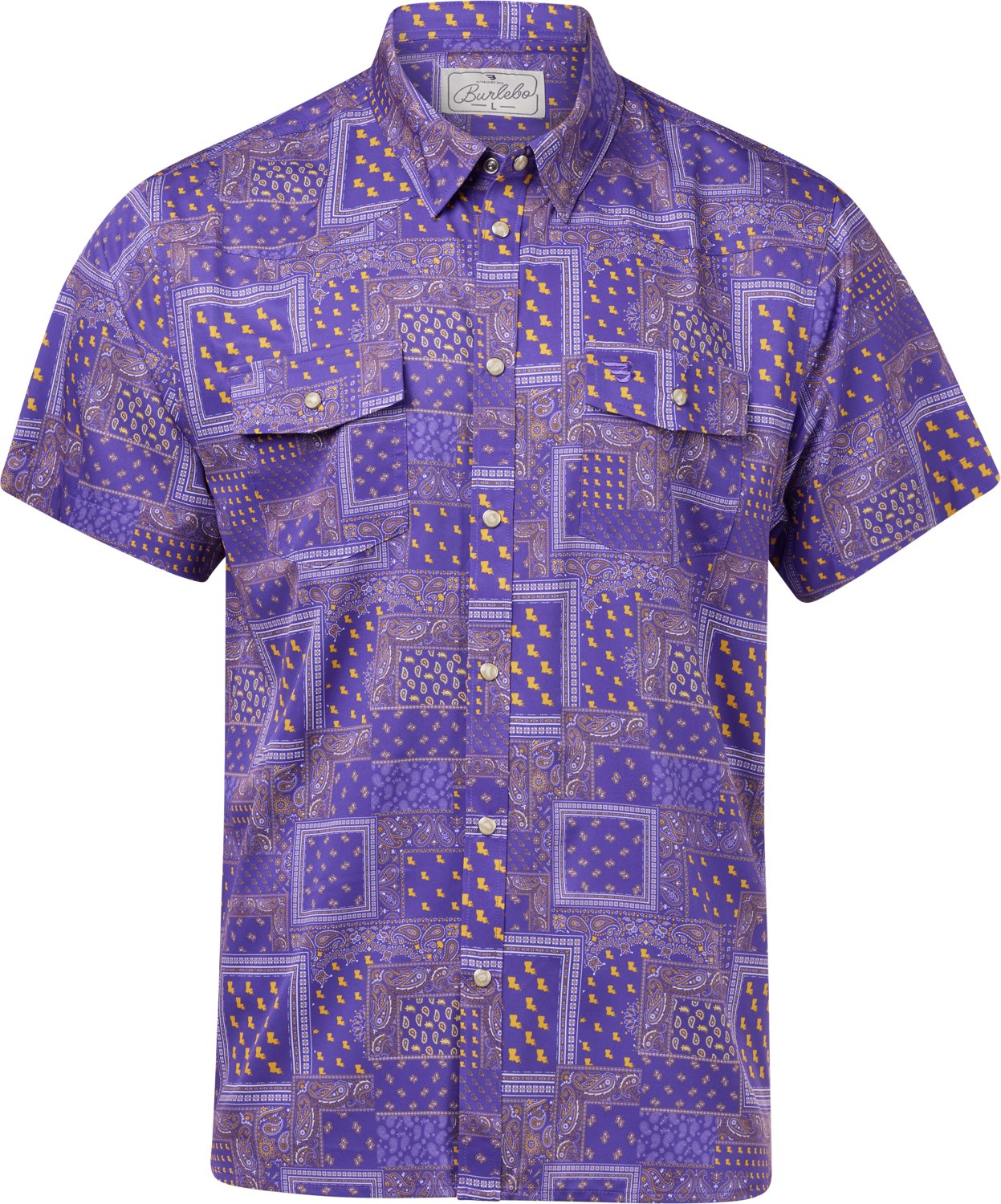 Burlebo Men's Louisiana Performance Short Sleeve Western Shirt