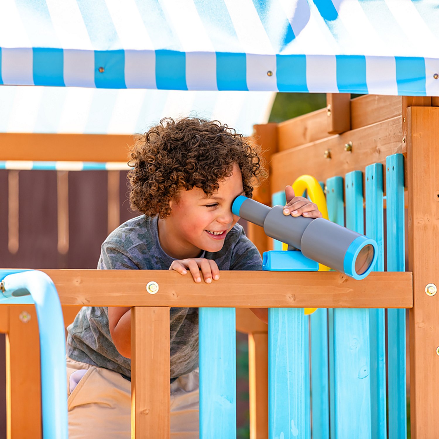 Teamson Kids' Laguna Swing Playset with Platform and Rock Wall - view number 6