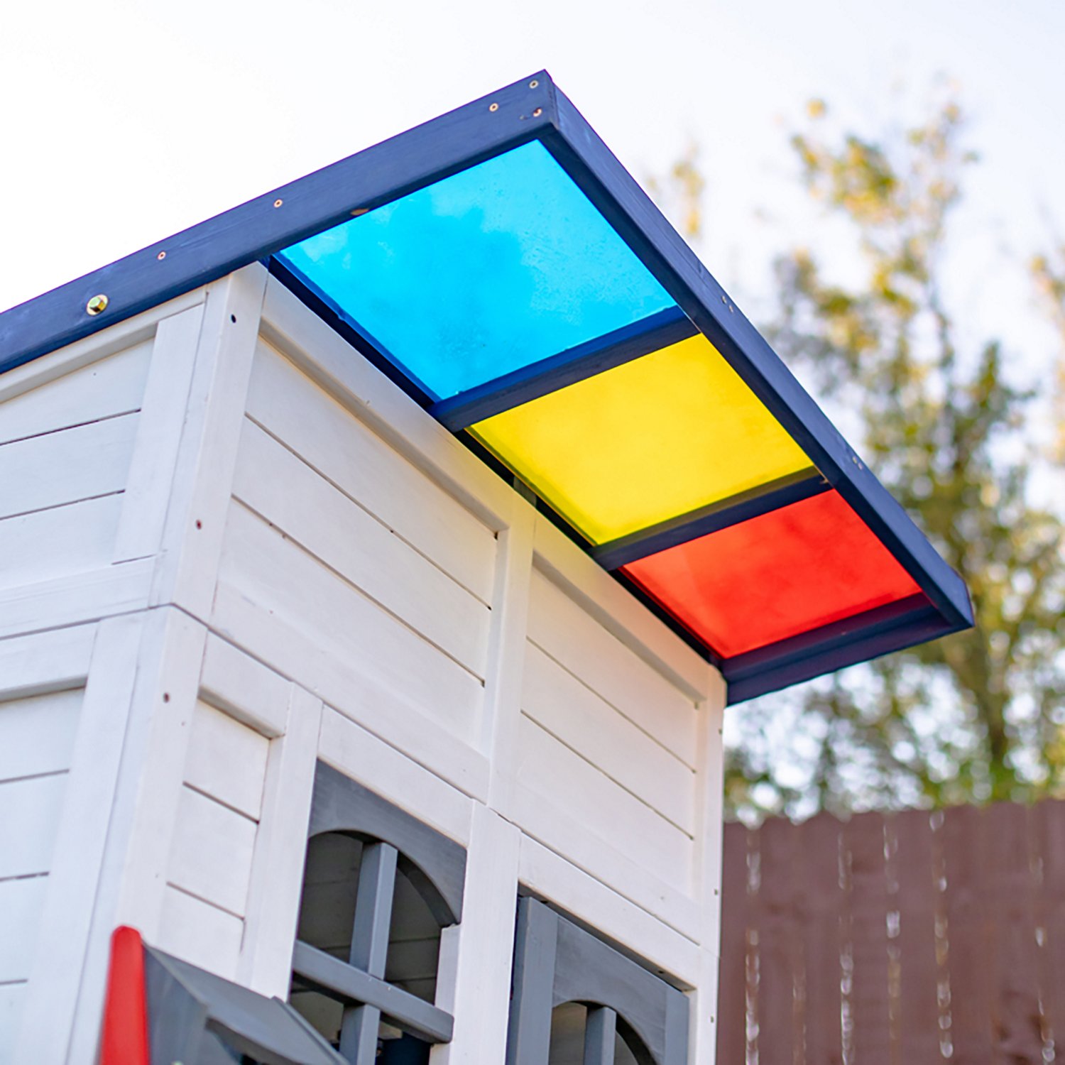 Teamson Kids' Rainbow Shade Wooden Playhouse with Kitchen and Bench - view number 6