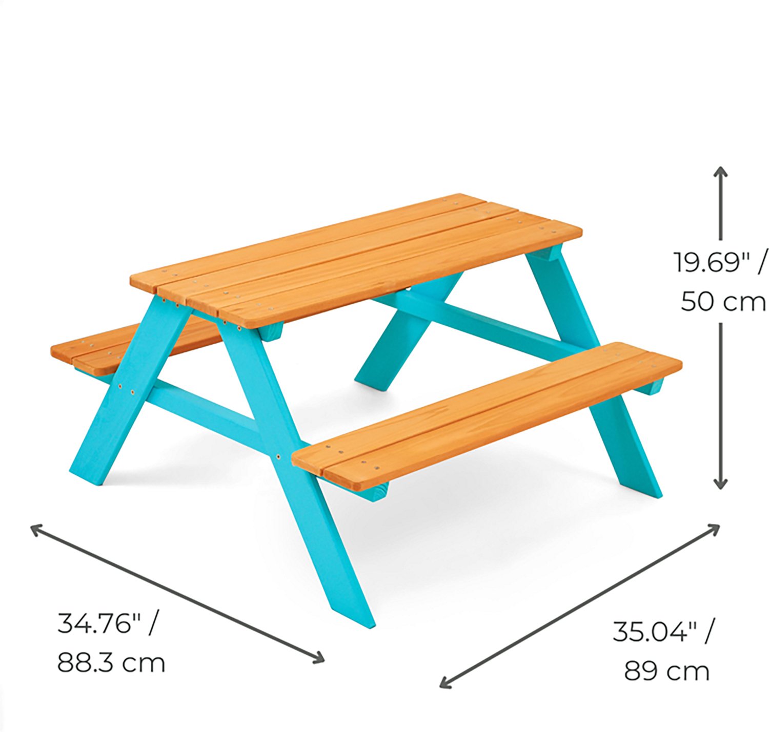 Teamson Kids' Classic A-Frame Wooden Picnic Table - view number 3