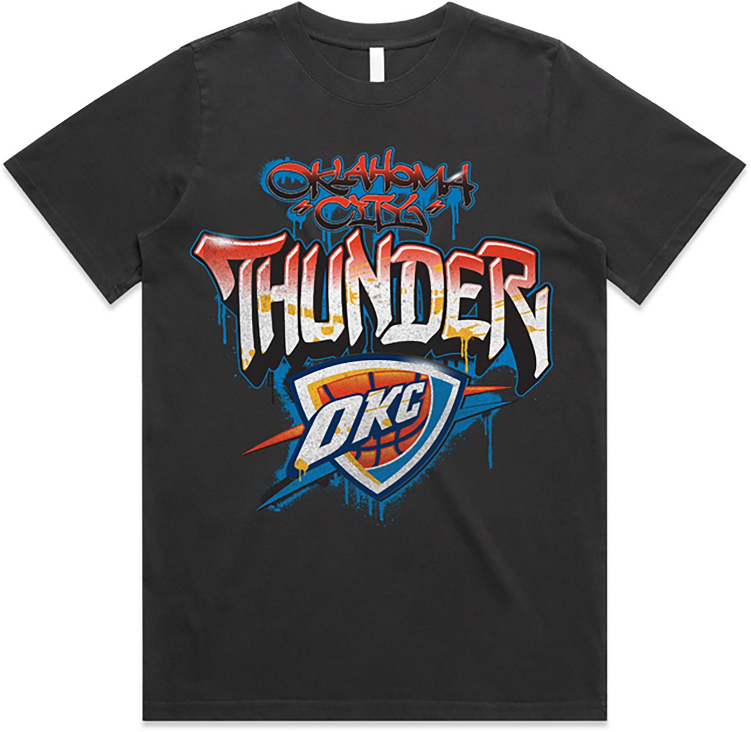 The Wild Collective Men's Oklahoma City Thunder Graffiti Graphic T-shirt - view number 2