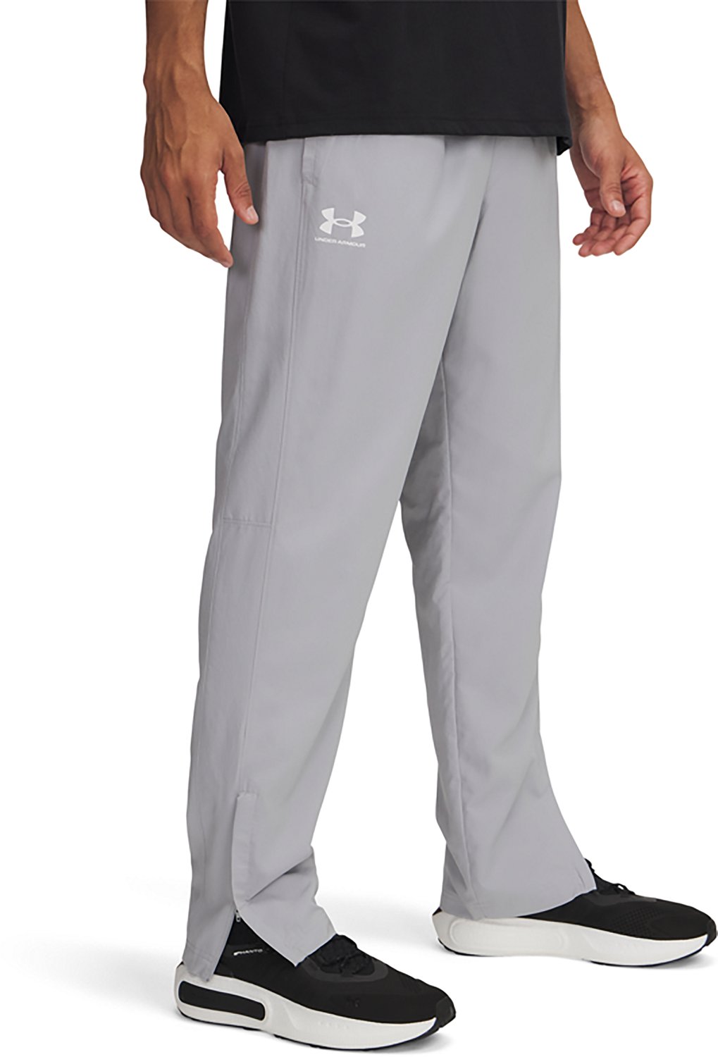 (取寄) アンダーアーマー メンズ ライバル ウーブン ウィンドブレーカー パンツ Under Armour men Rival Woven Windbreaker Pants Mod Gray/Mod Gray/White Under Armour Men's Rival Woven Windbreaker Pants | Academy