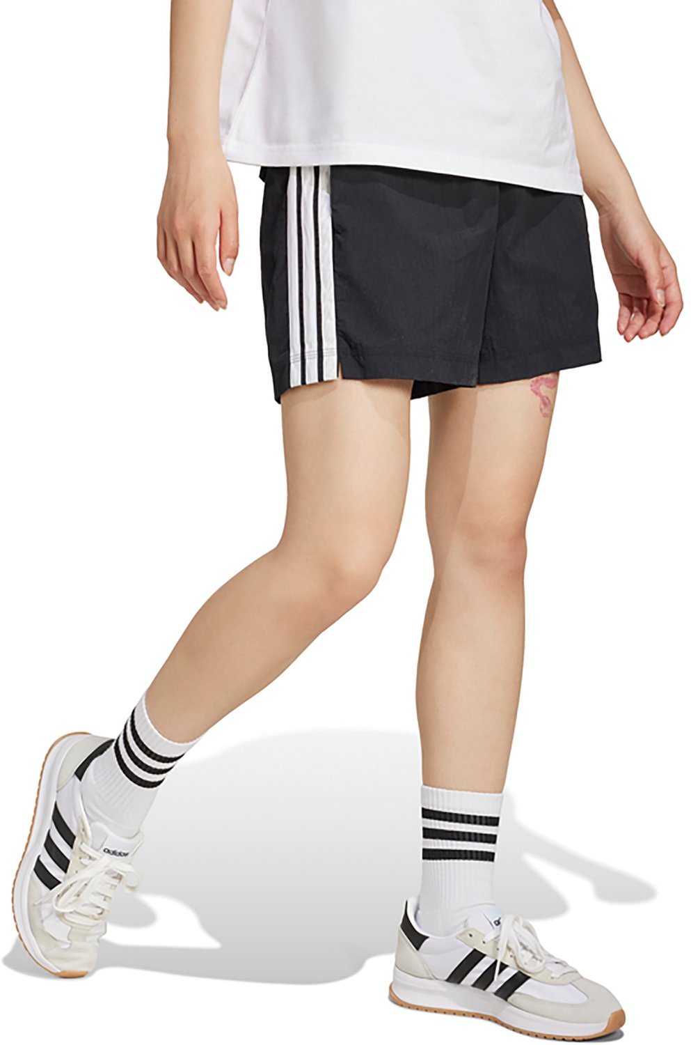 adidas Women's 3-Stripes Woven Shorts 4 in - view number 3