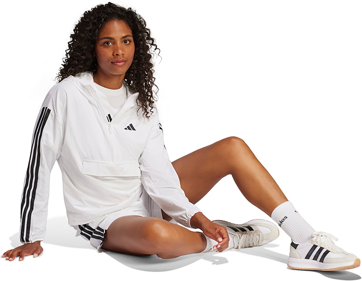 adidas Women's 3-Stripes Woven Shorts 4 in - view number 3