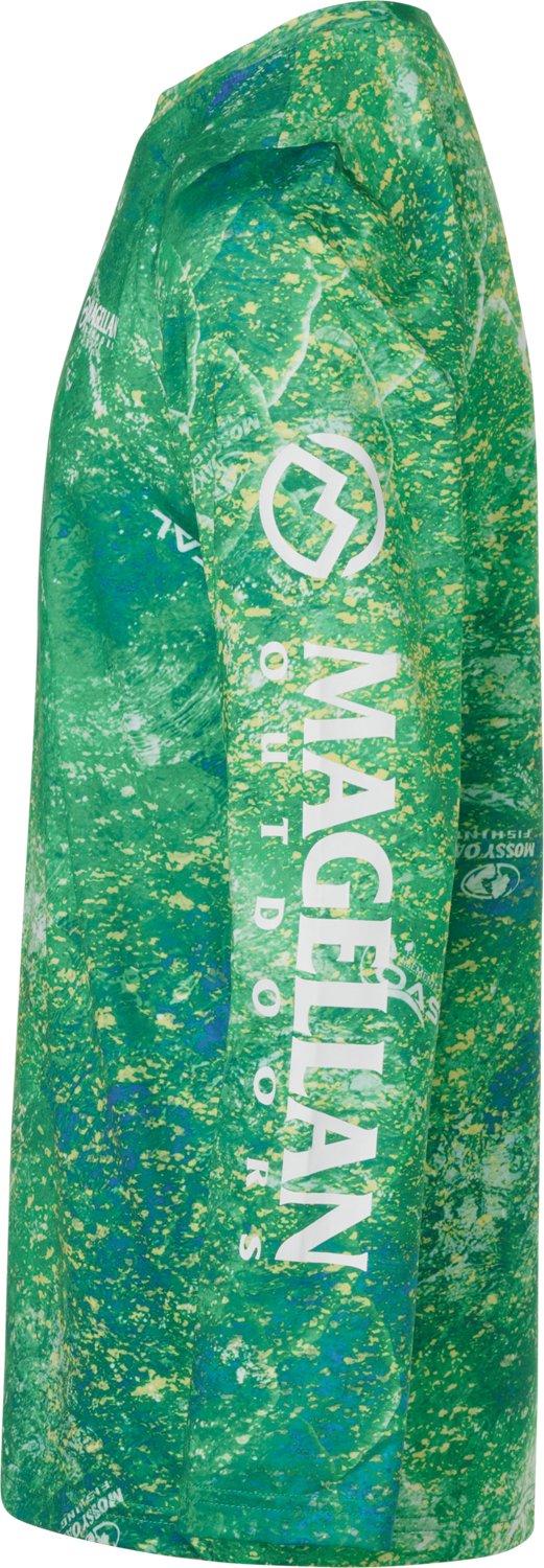 Magellan Outdoors Boys' Mossy Oak Coastal Long Sleeve Crew T-shirt