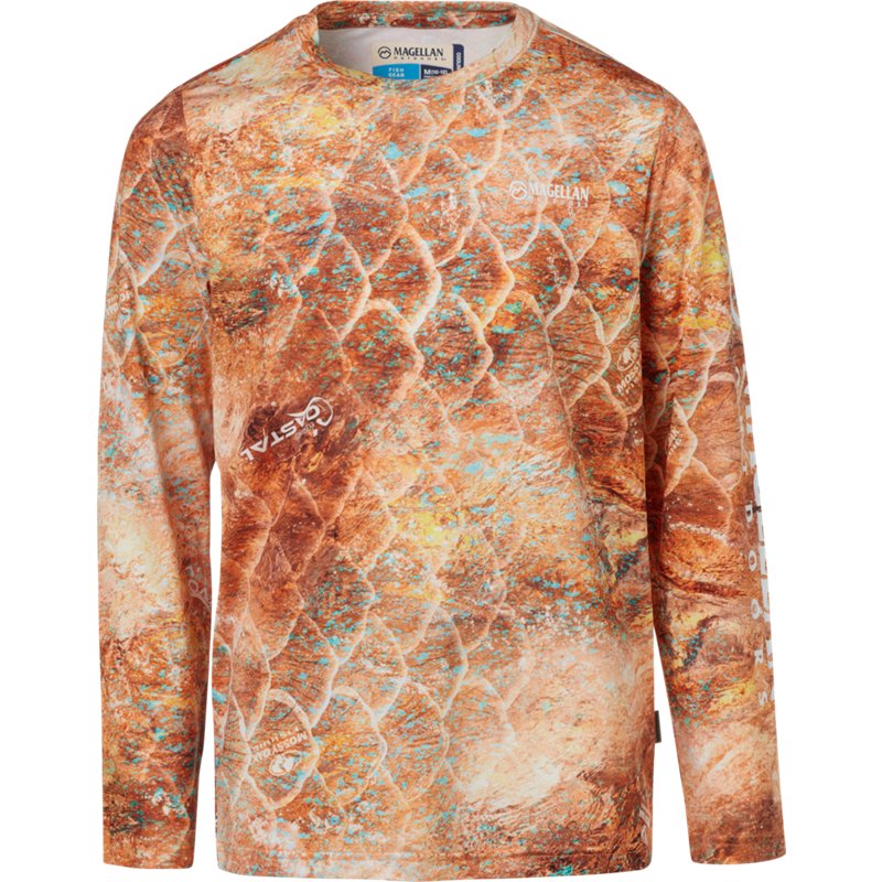 Magellan Outdoors Boys' Mossy Oak Coastal Long Sleeve Crew T-Shirt-image