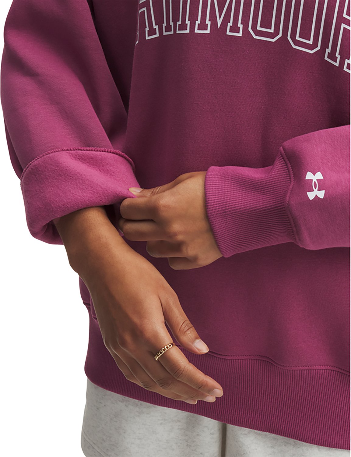 Under Armour Women's Rival Fleece Oversized Varsity Crew Sweatshirt - view number 3