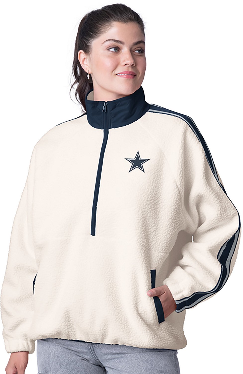 GIII Women's Dallas Cowboys Skilled Play 1/2 Zip Pullover