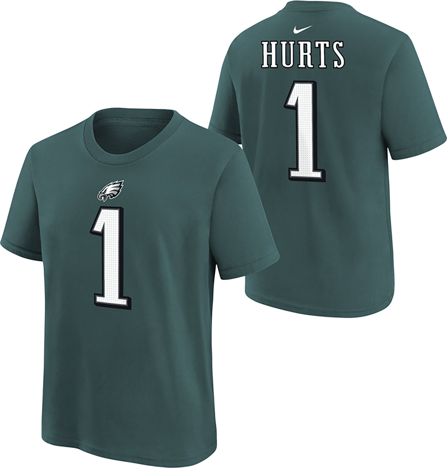 Nike Kids' Philadelphia Eagles Jalen Hurts Fuse Name and Number Short Sleeve T-shirt - view number 3