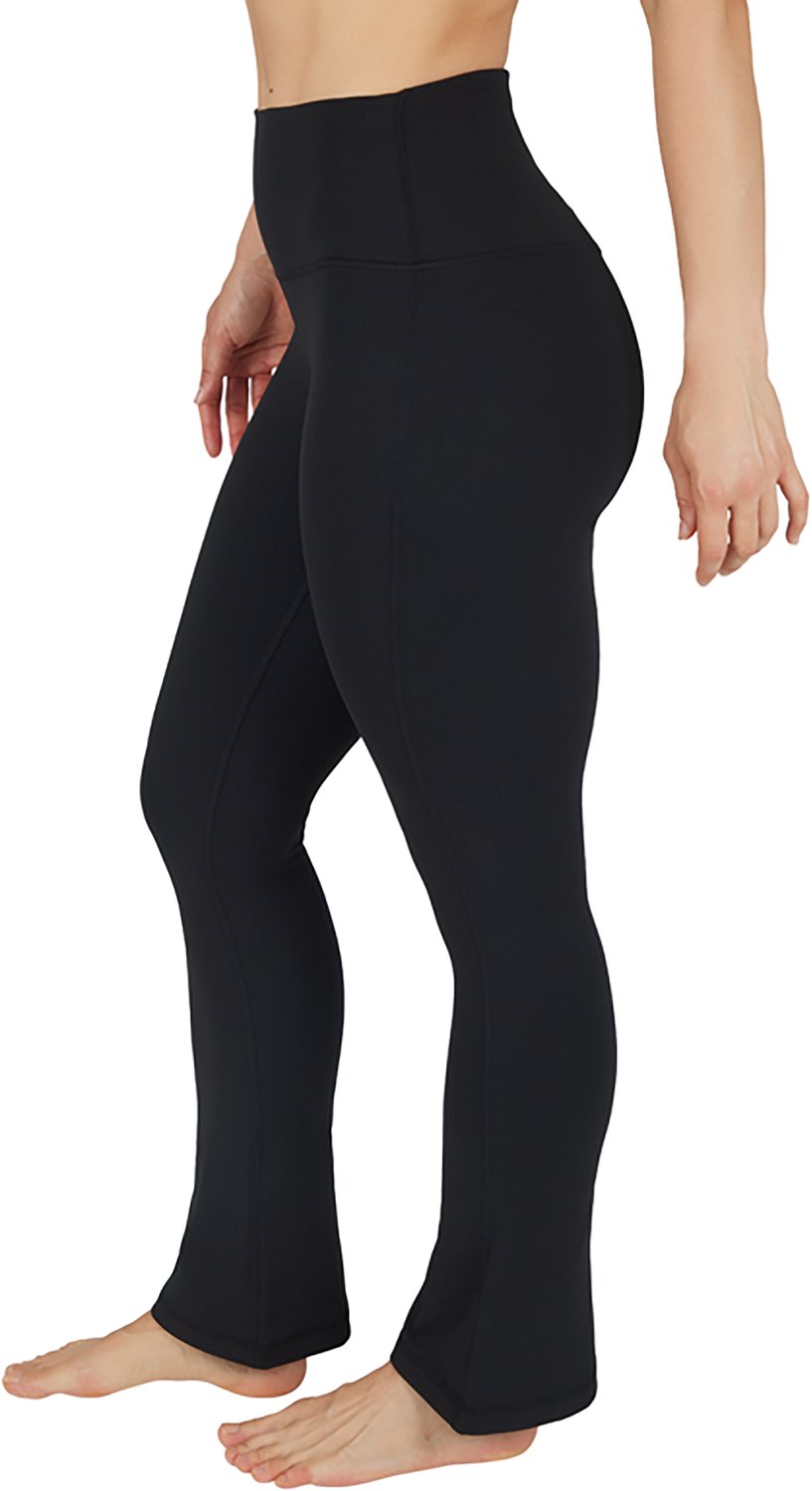 90 Degree by Reflex Women's Felix Lux Ribbed Rachel Micro Flared Pants