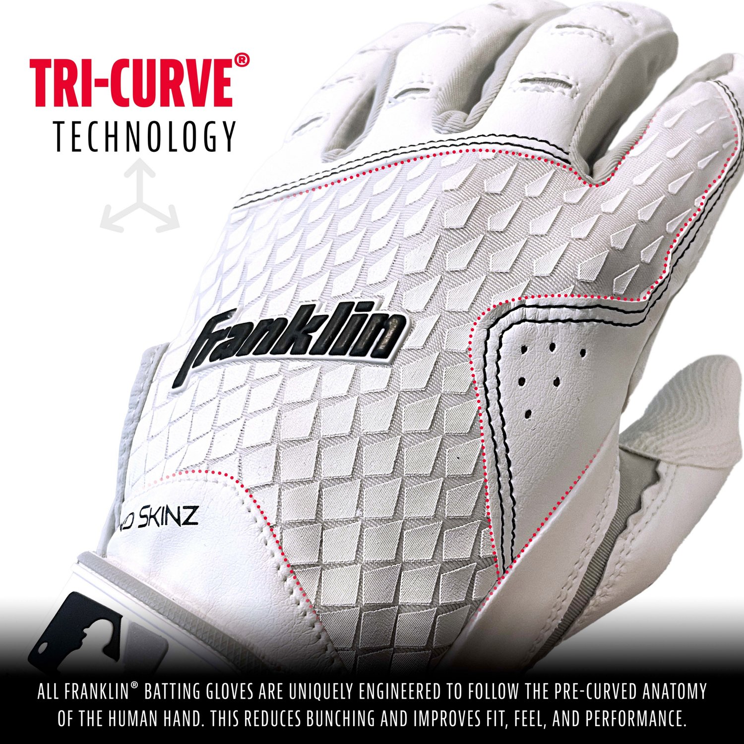 Franklin Kids' 2nd-Skinz Batting Gloves - view number 4