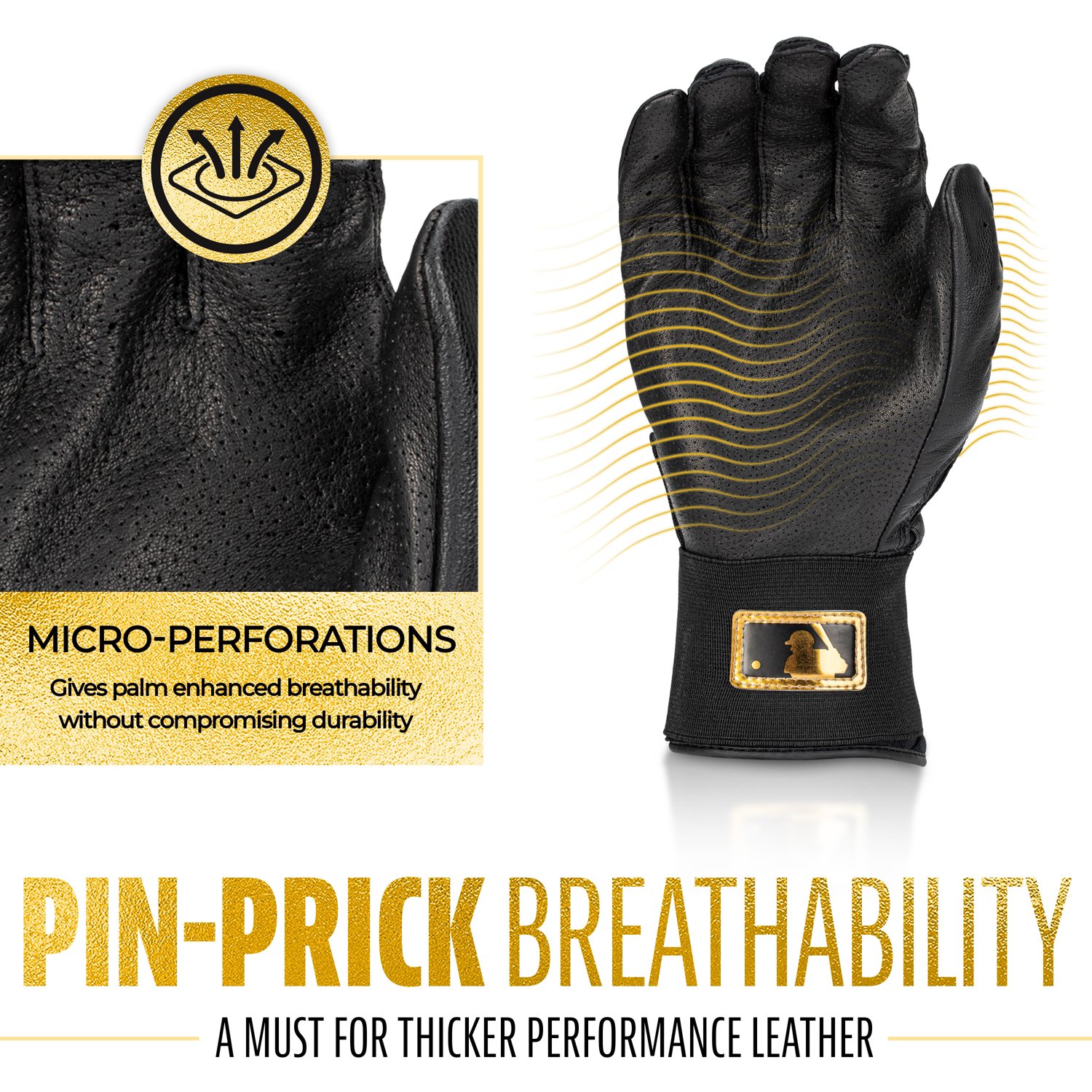Franklin Sports Youth MLB Infinite Powerstrap Batting Gloves                                                                     - view number 2