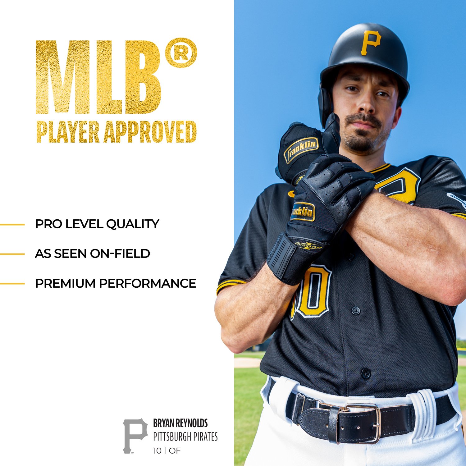 Franklin Sports Youth MLB Infinite Powerstrap Batting Gloves                                                                     - view number 5