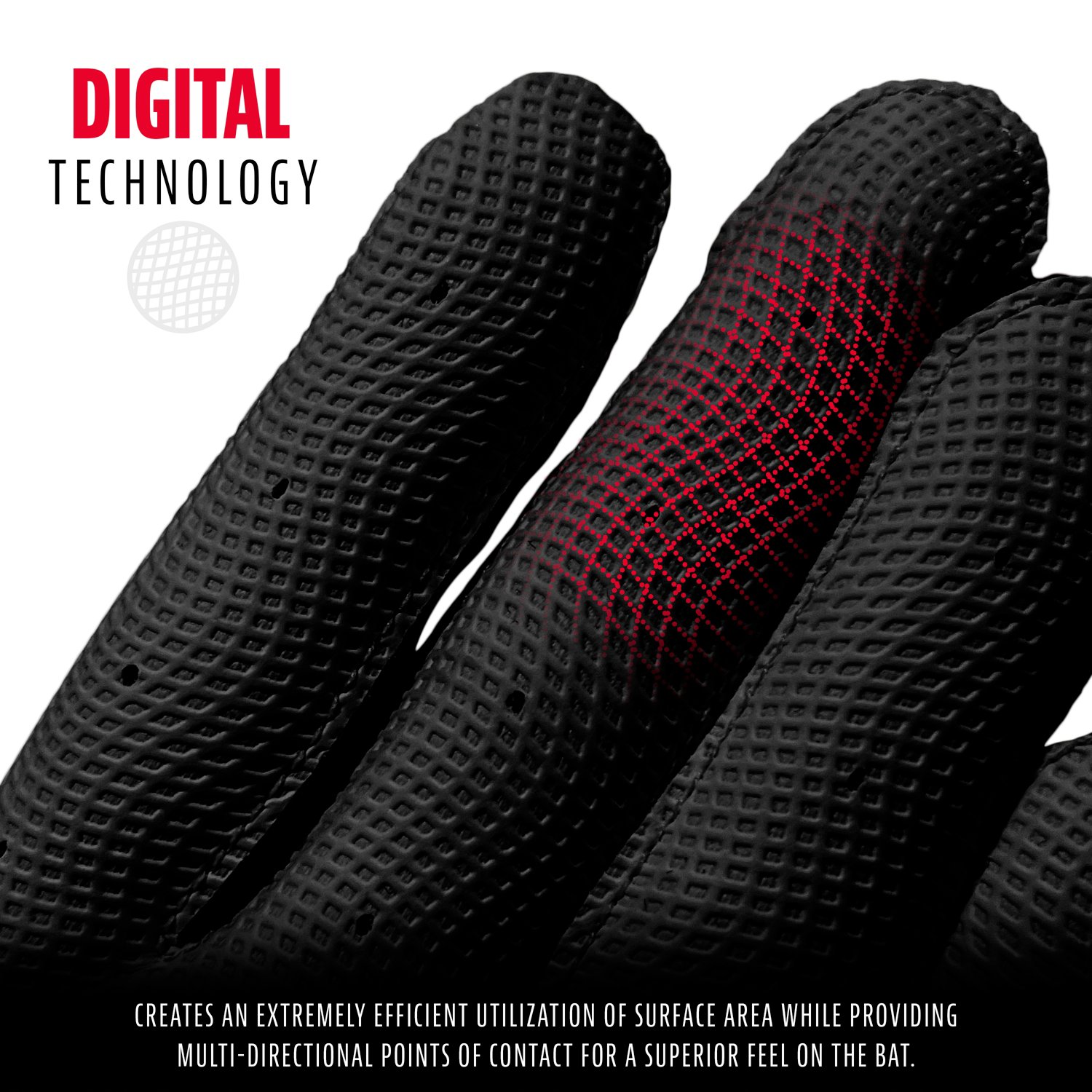 Franklin Youth Digitek Series Batting Gloves                                                                                     - view number 2