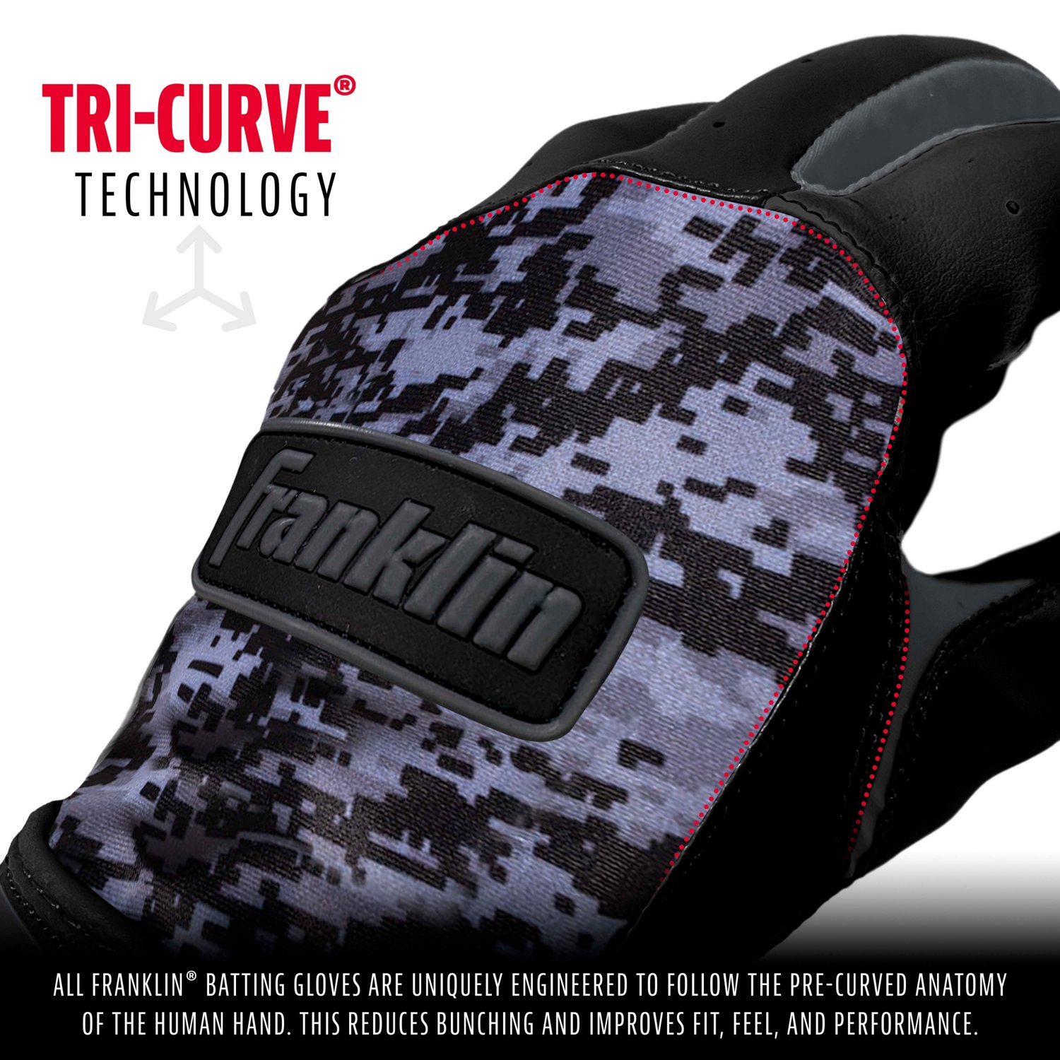 Franklin Youth Digitek Series Batting Gloves                                                                                     - view number 4