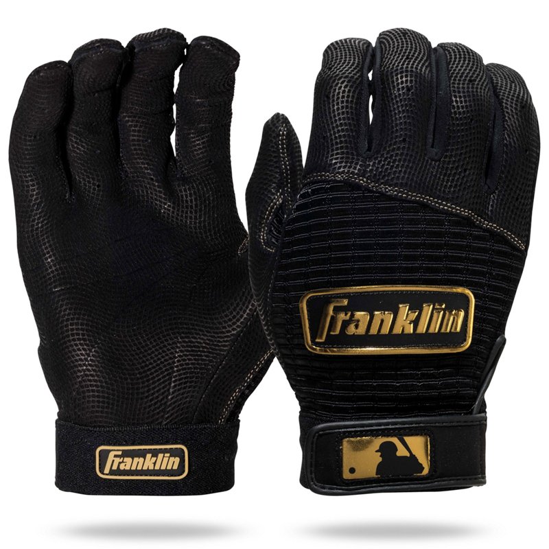 Franklin Adults' Pro Classic Batting Gloves Black/Gold, Large - Batting Gloves at Academy Sports