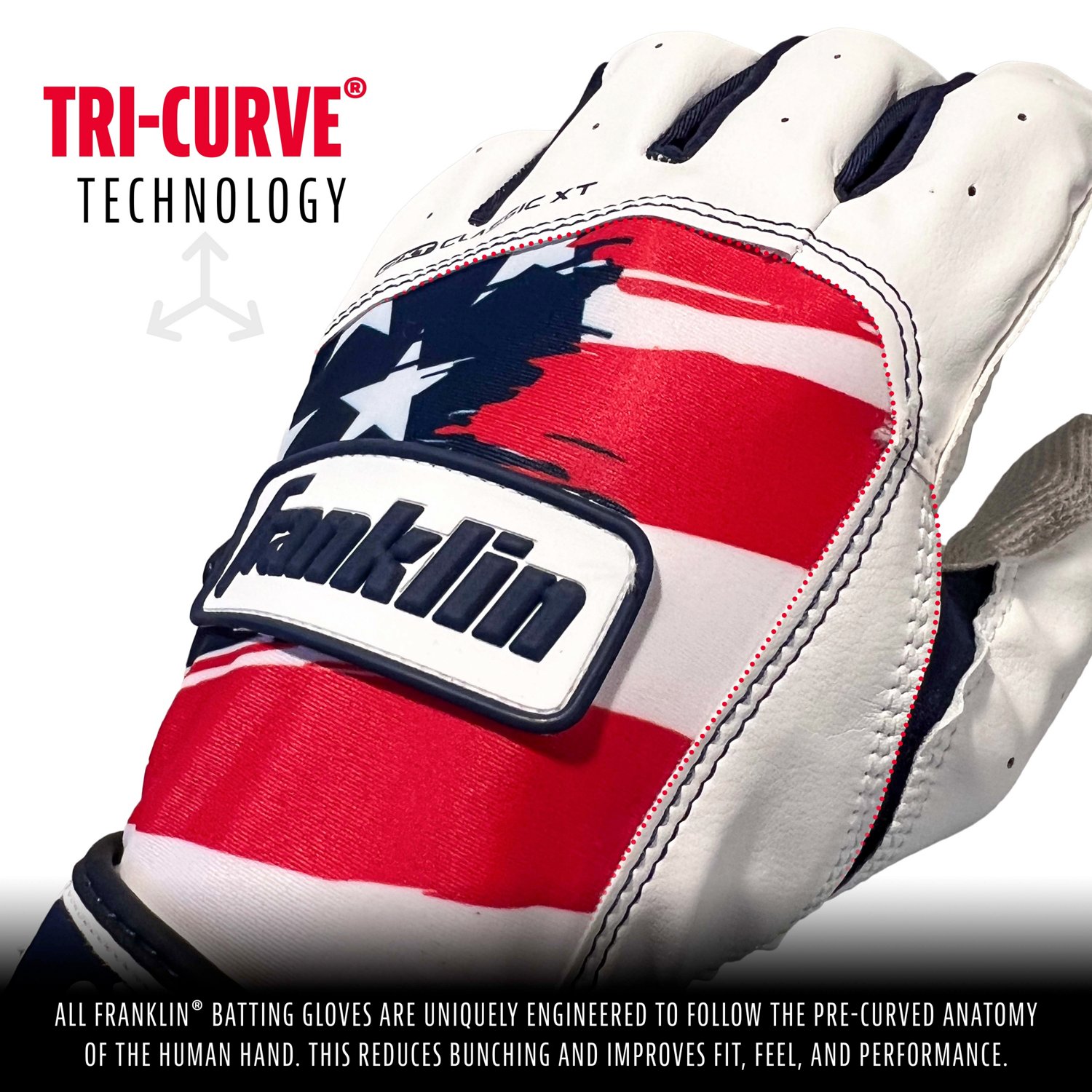 Franklin MLB Classic XT Batting Gloves - view number 4