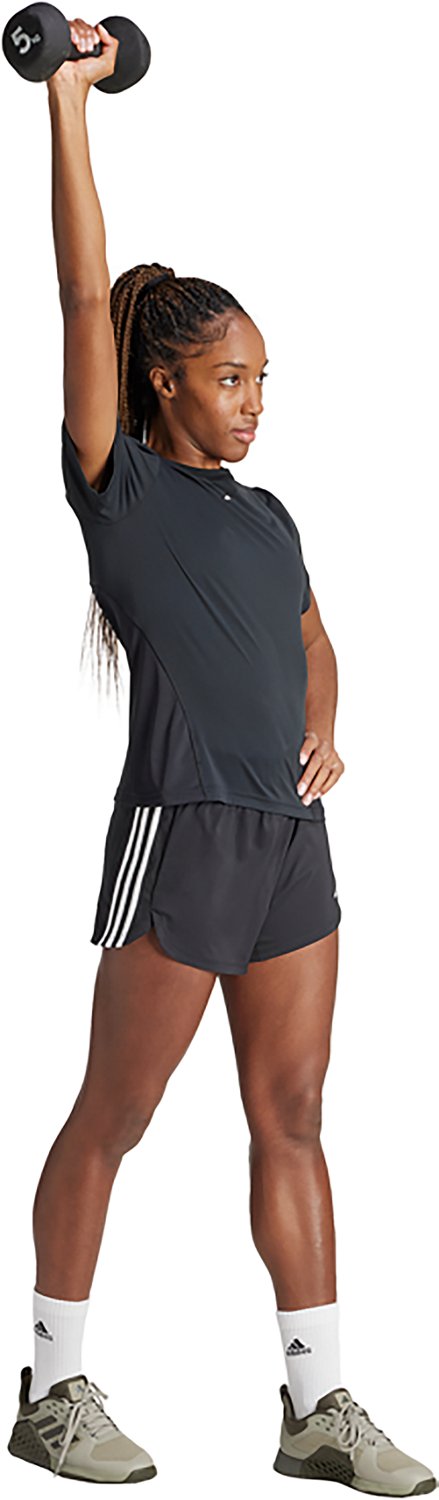 adidas Women's Pacer 3-Stripes Woven High Training Shorts 3 in - view number 5