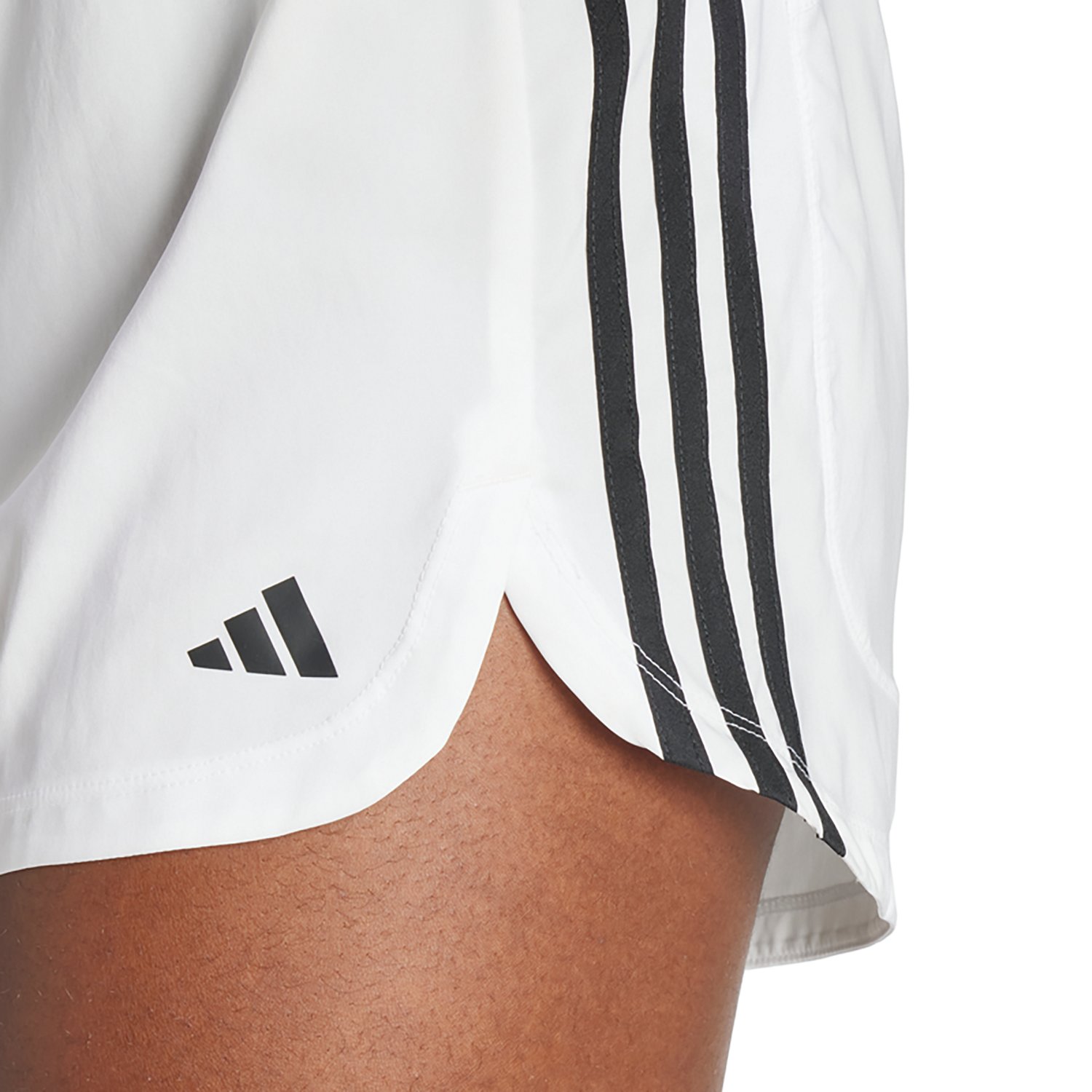 adidas Women's Pacer 3-Stripes Woven High Training Shorts 3 in - view number 6