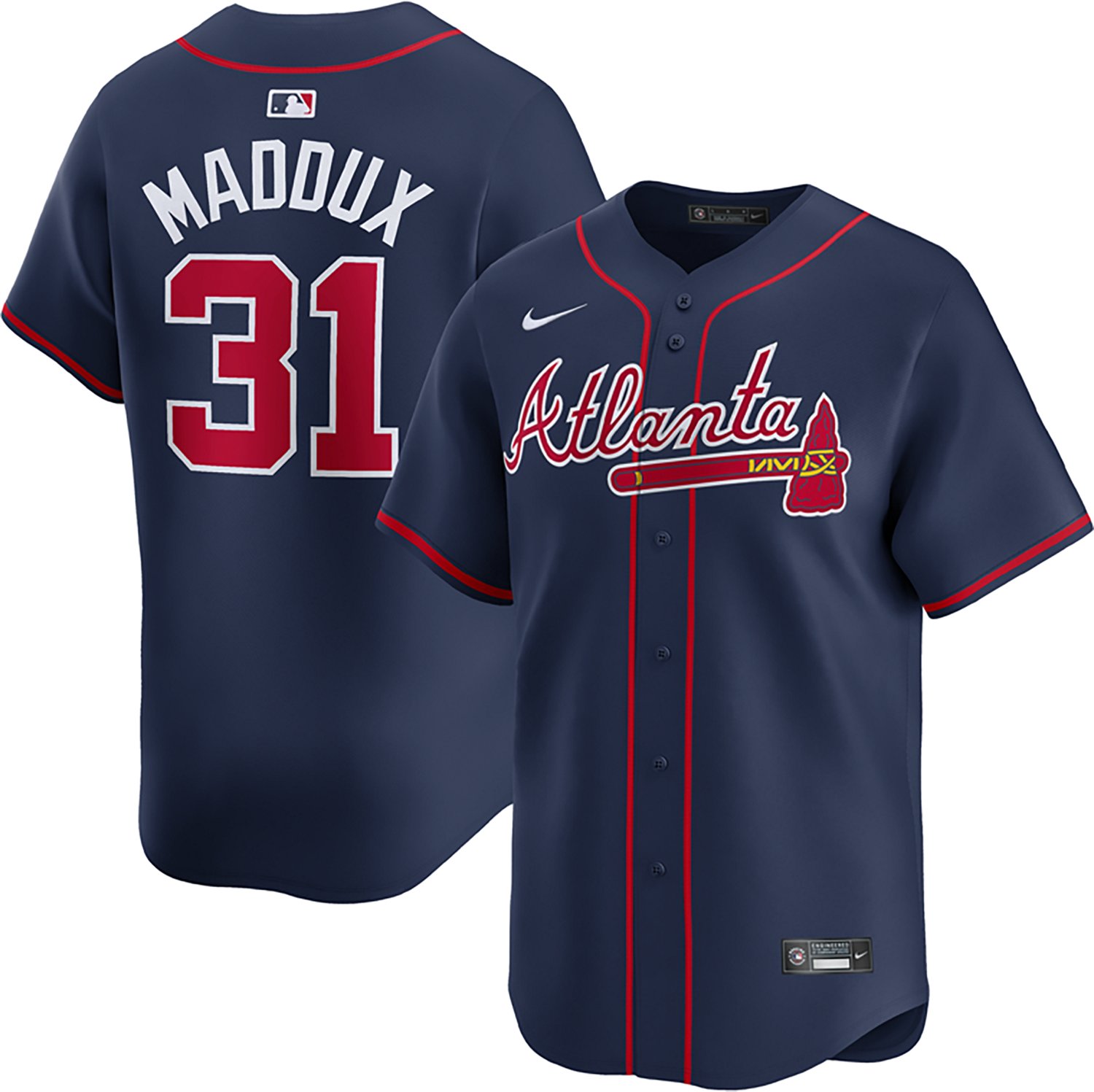 Nike Men's Atlanta Braves Greg Maddux Limited Name and Number Alternate Jersey - view number 3