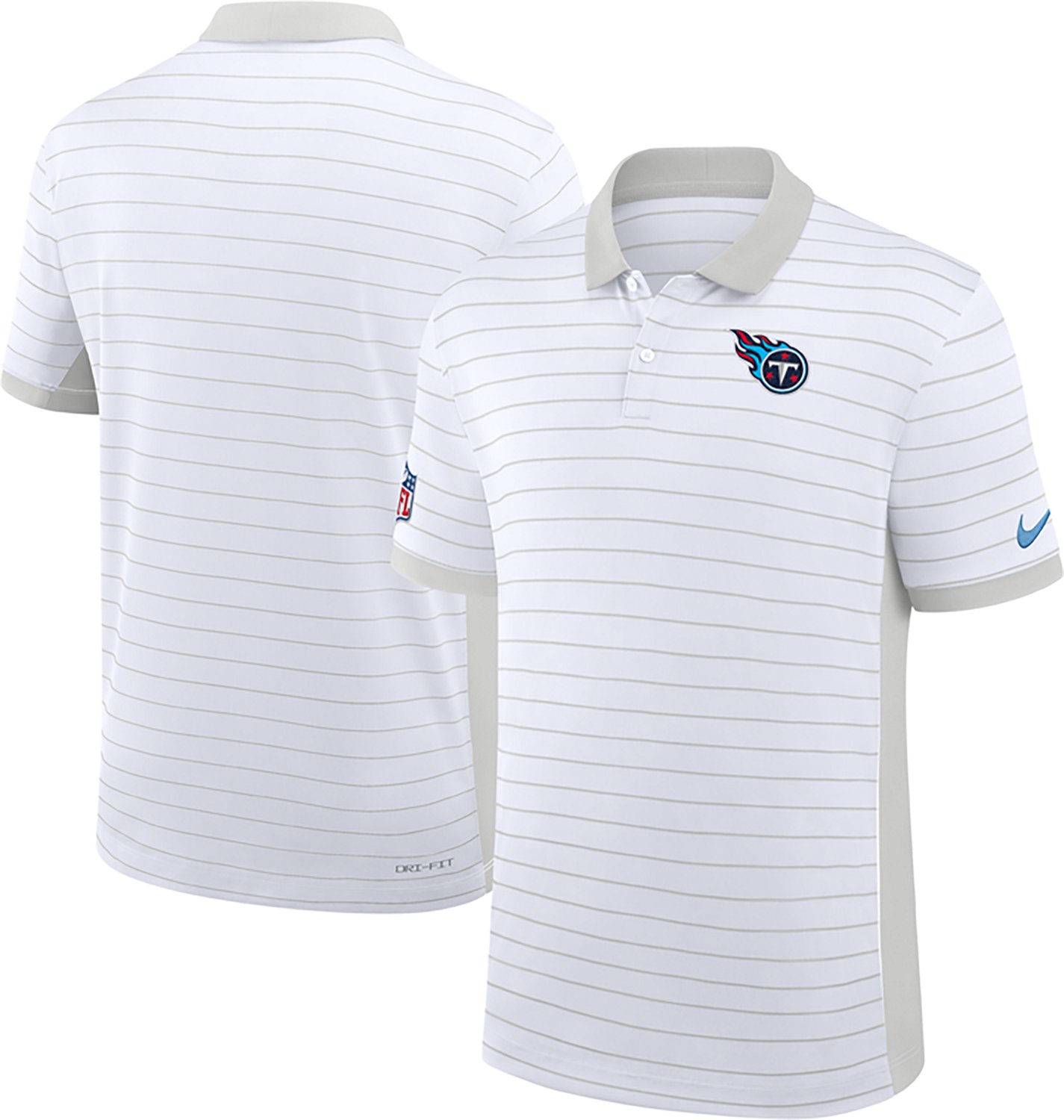 Nike Men's Titans DF Victory Stripe Polo Shirt - view number 3