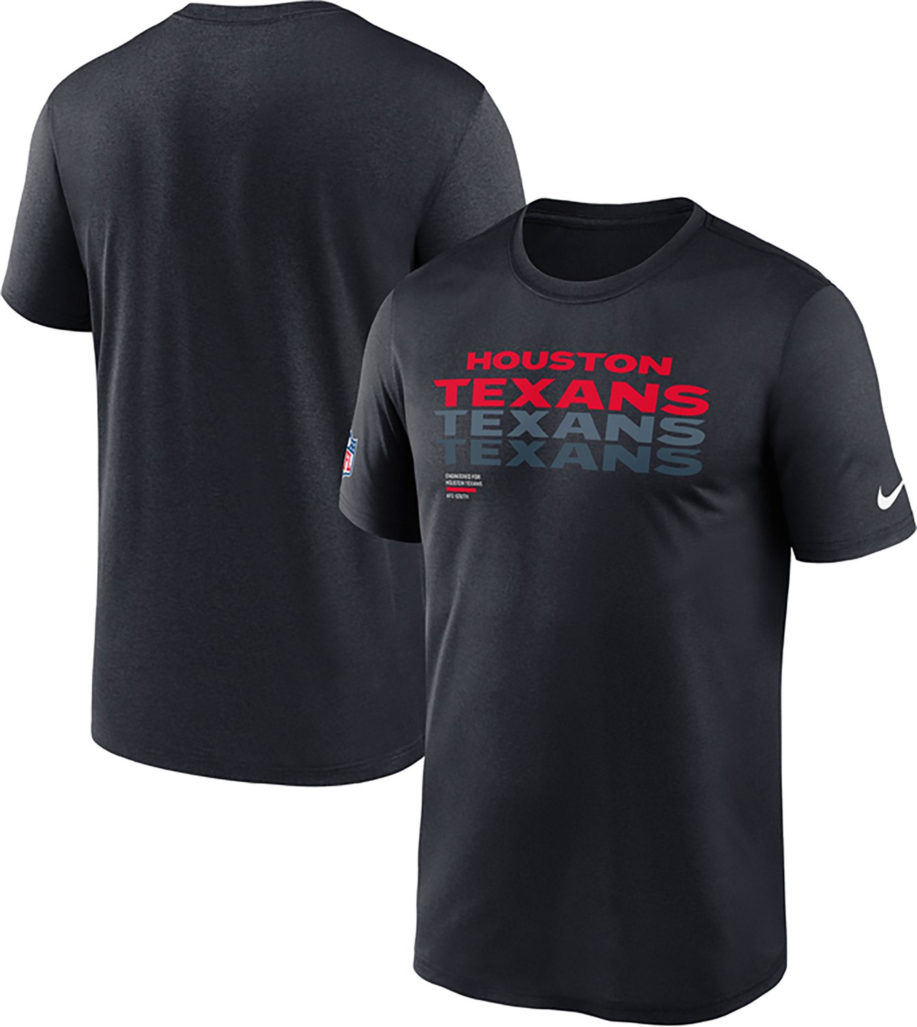 Nike Men's Houston Texans Dri-FIT TM Issue Legend Short Sleeve T-shirt - view number 3