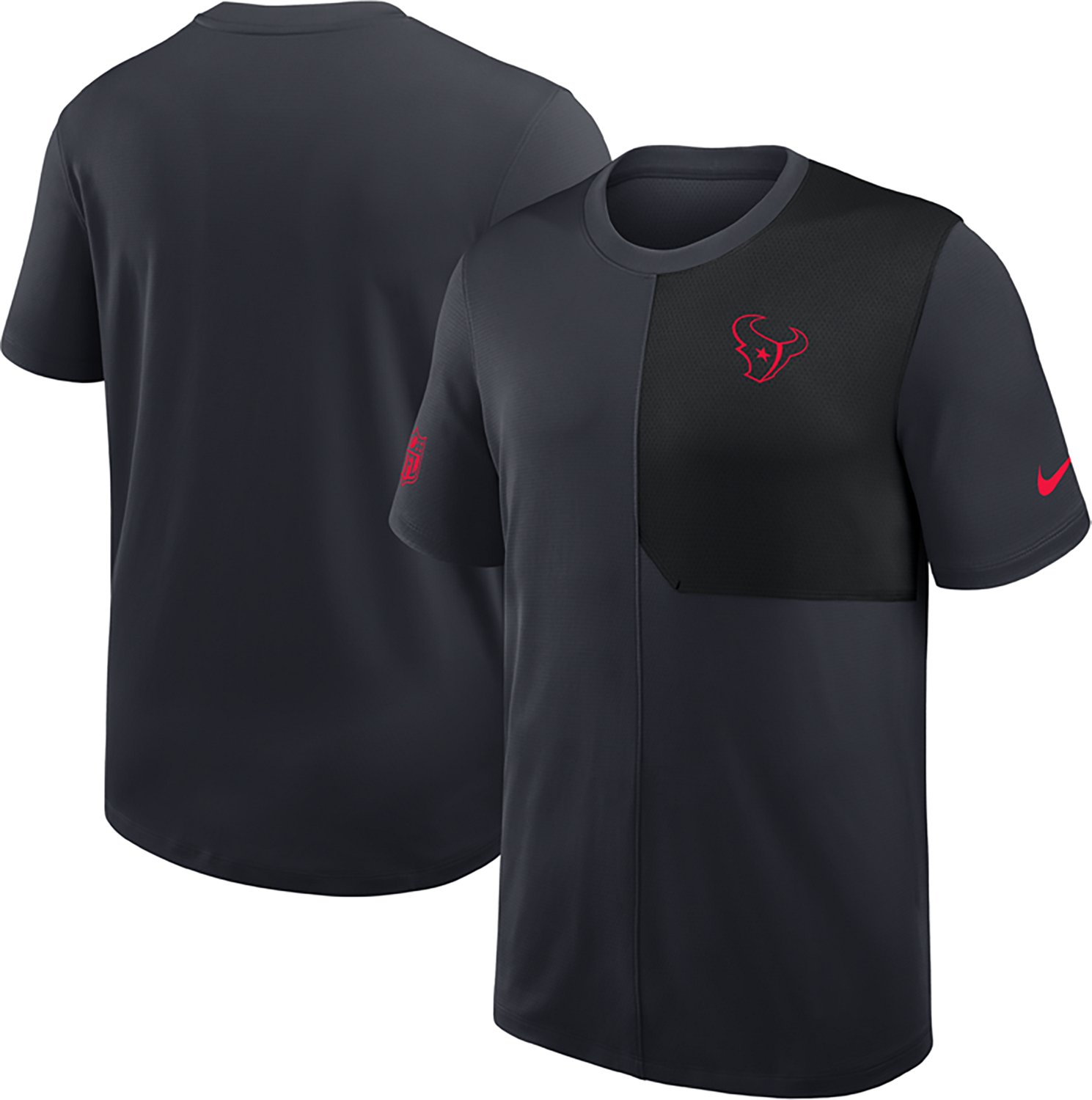 Nike Men's Houston Texans Dri-FIT Coach UV Short Sleeve T-shirt - view number 3