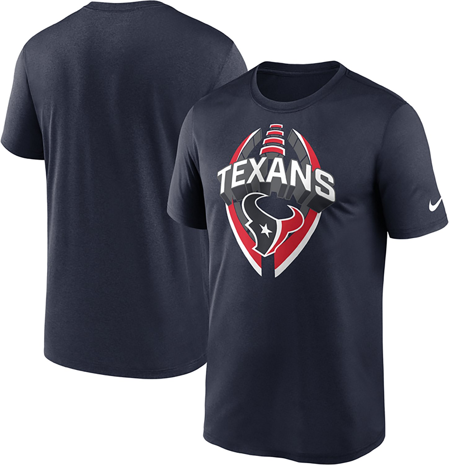 Nike Men's Houston Texans Legend Icon Short Sleeve T-shirt - view number 3