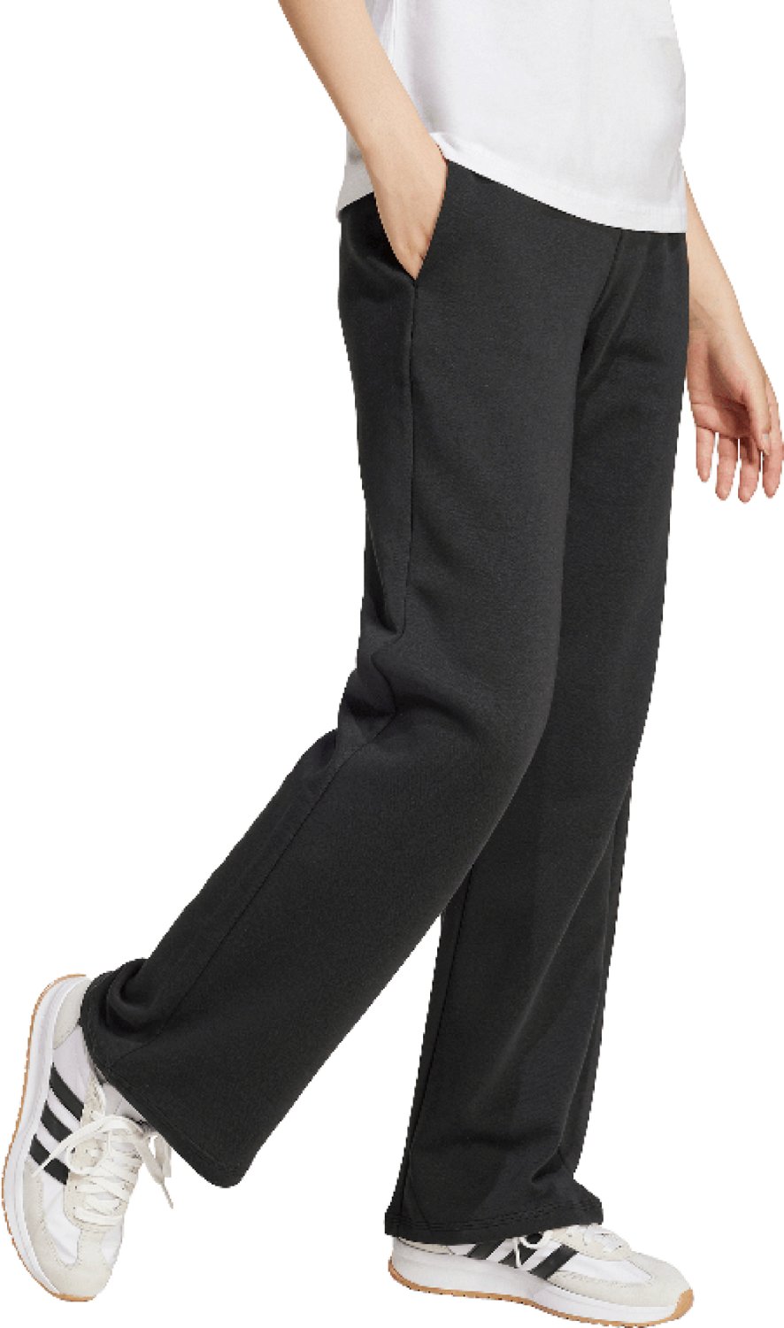 adidas Women's Essentials Small Logo Feel Cozy Open Hem Pants - view number 4