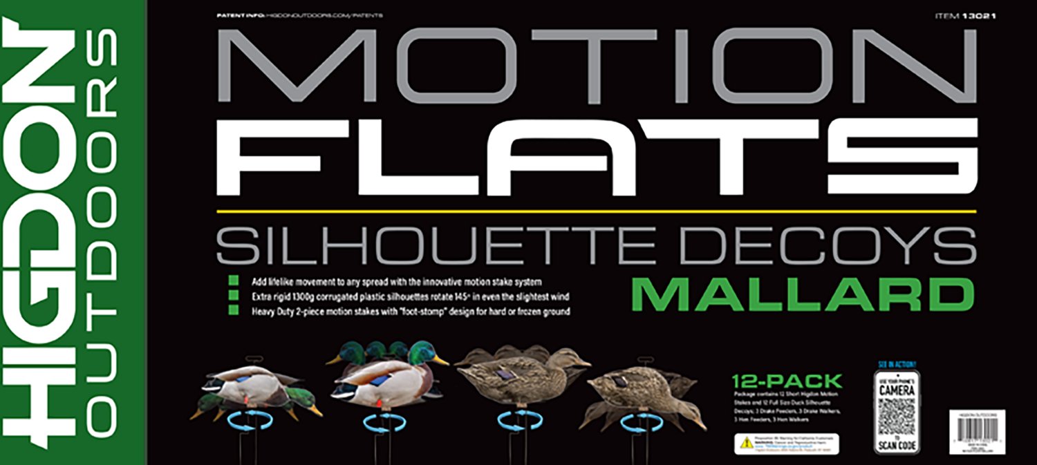 Higdon FLATS Mallard Duck Motion Silhouette Decoy 12-Pack - view number 8