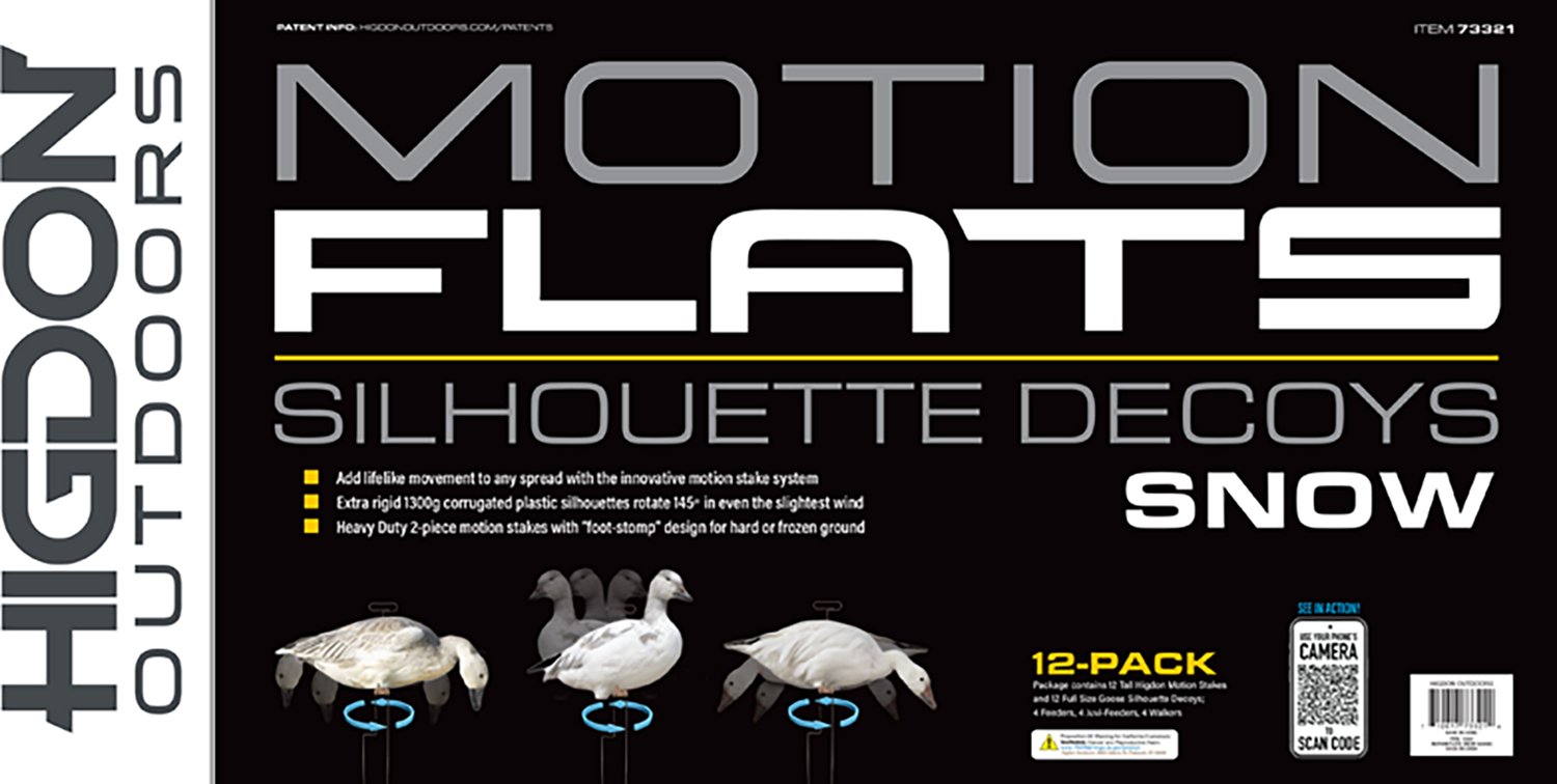 Higdon FLATS Snow Goose Motion Silhouette 12-Pack - view number 7