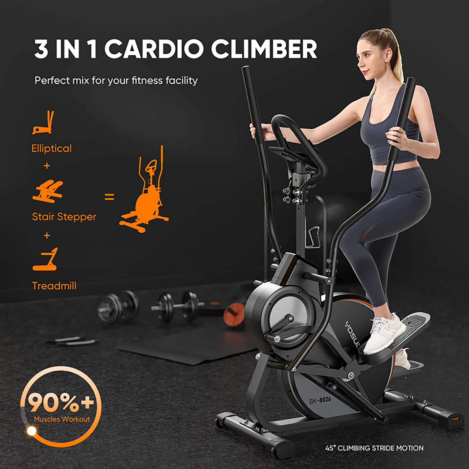 YOSUDA Pro Stepping 3-in-1 Elliptical - view number 3
