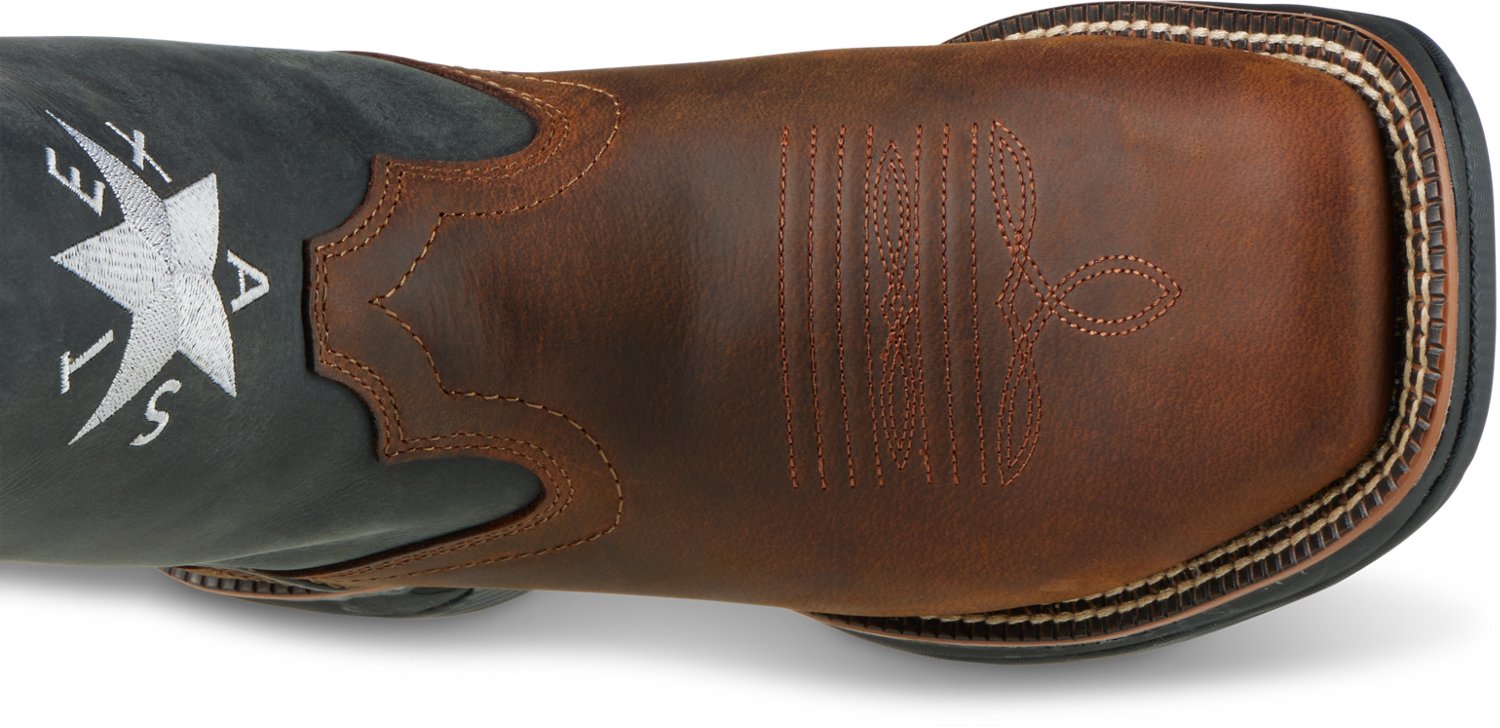 Brazos Men’s Maverick Texas De Zavala Flag Boots - view number 3