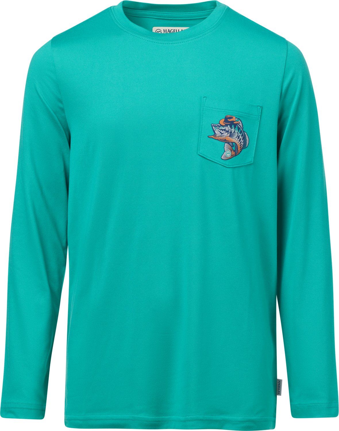 Magellan Outdoors Boys' Rodeo Bass Buddy Graphic Long Sleeve Pocket T-shirt - view number 3