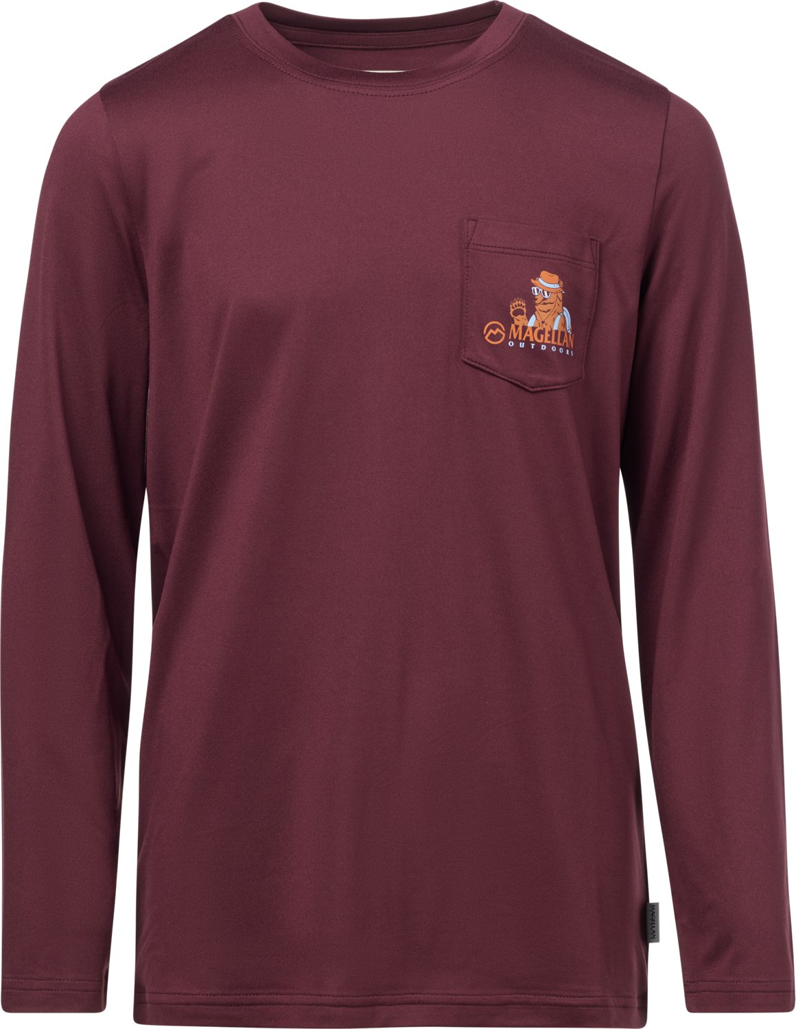 Magellan Outdoors Boys’ Beary Happy Camper GFX Pocket Crew Long Sleeve T-shirt - view number 2