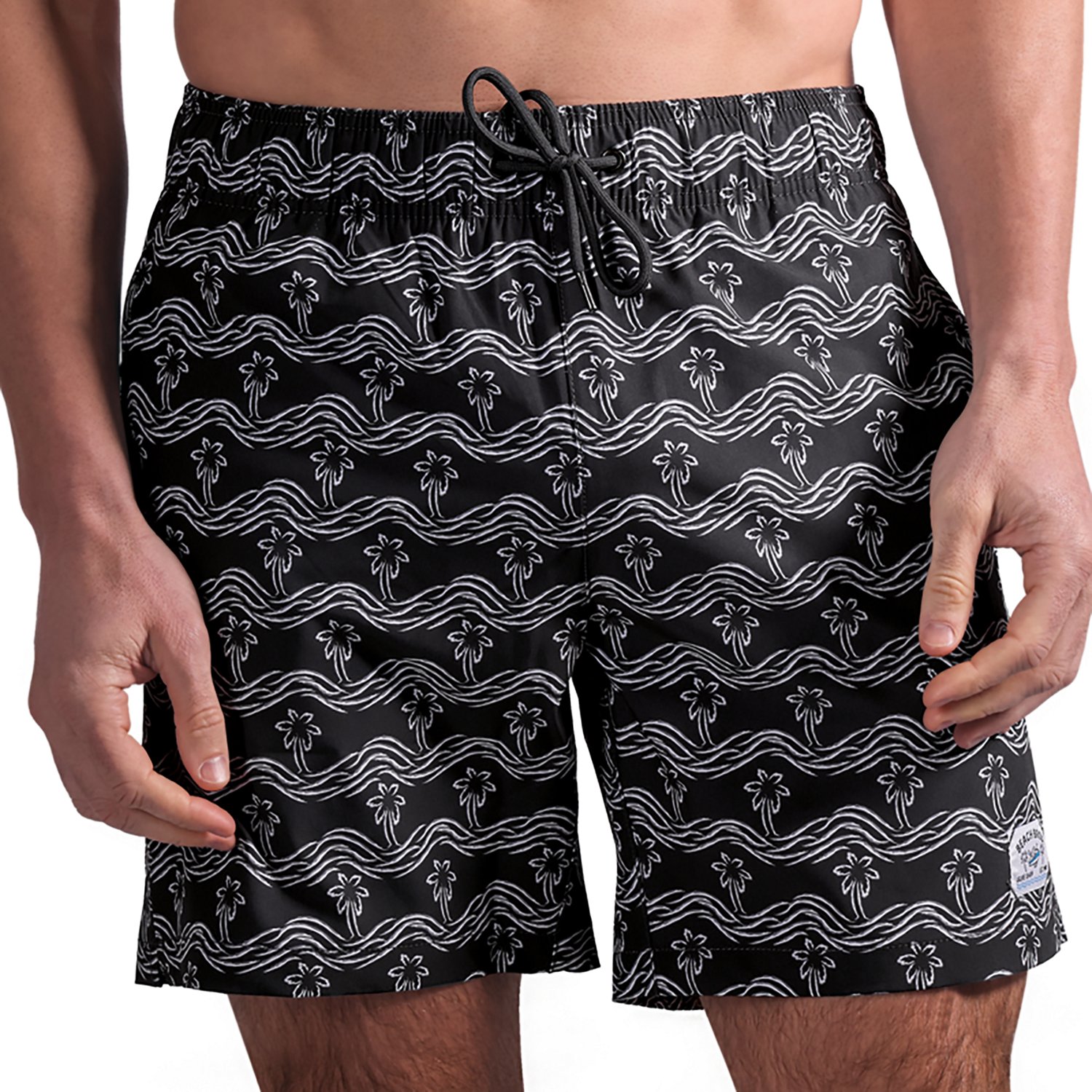 Beach Bros Men's Palm Waves Swim Trunk Shorts 6.5 in