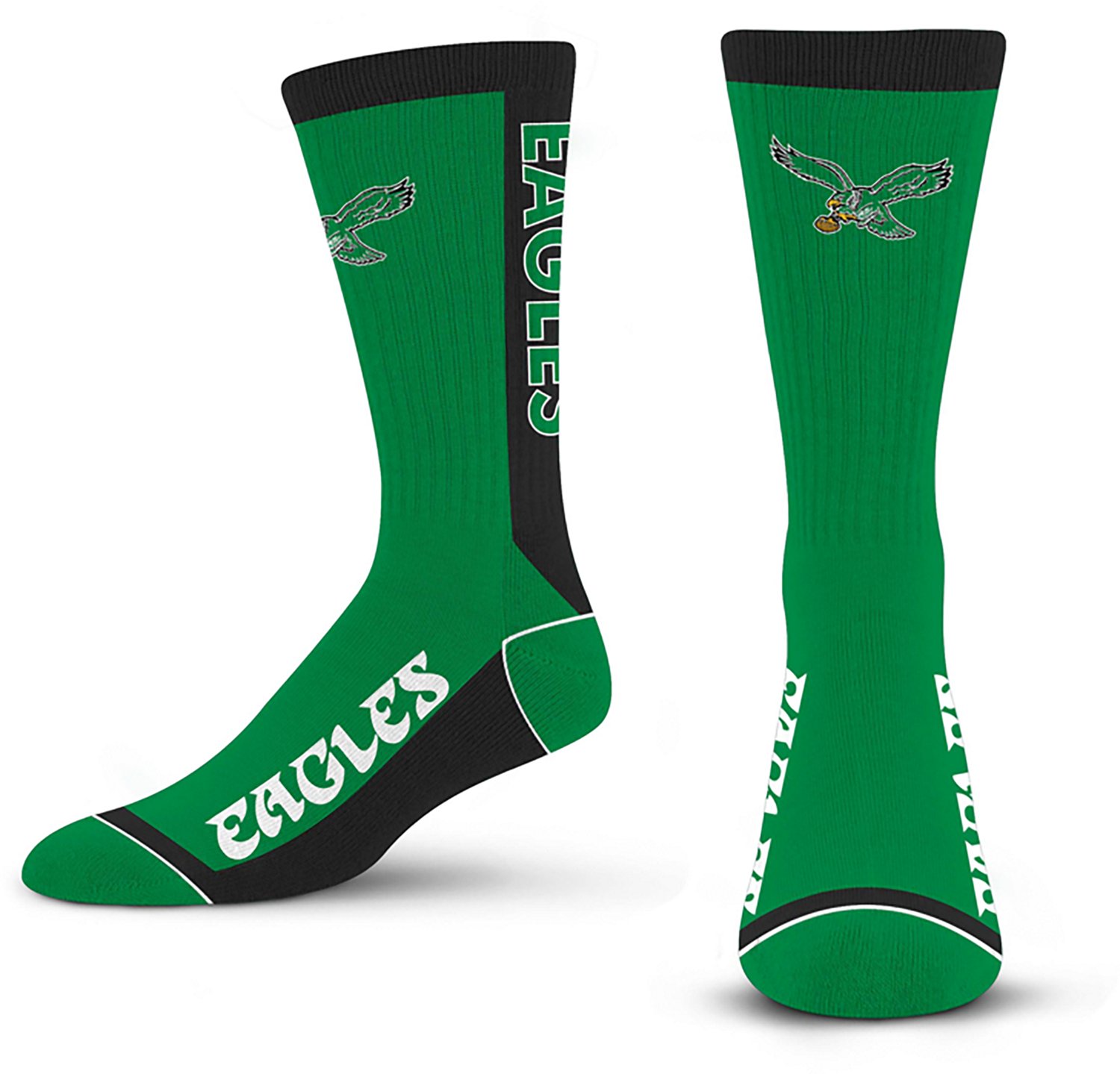 For Bare Feet Philadelphia Eagles MVP Throwback Crew Socks - view number 1