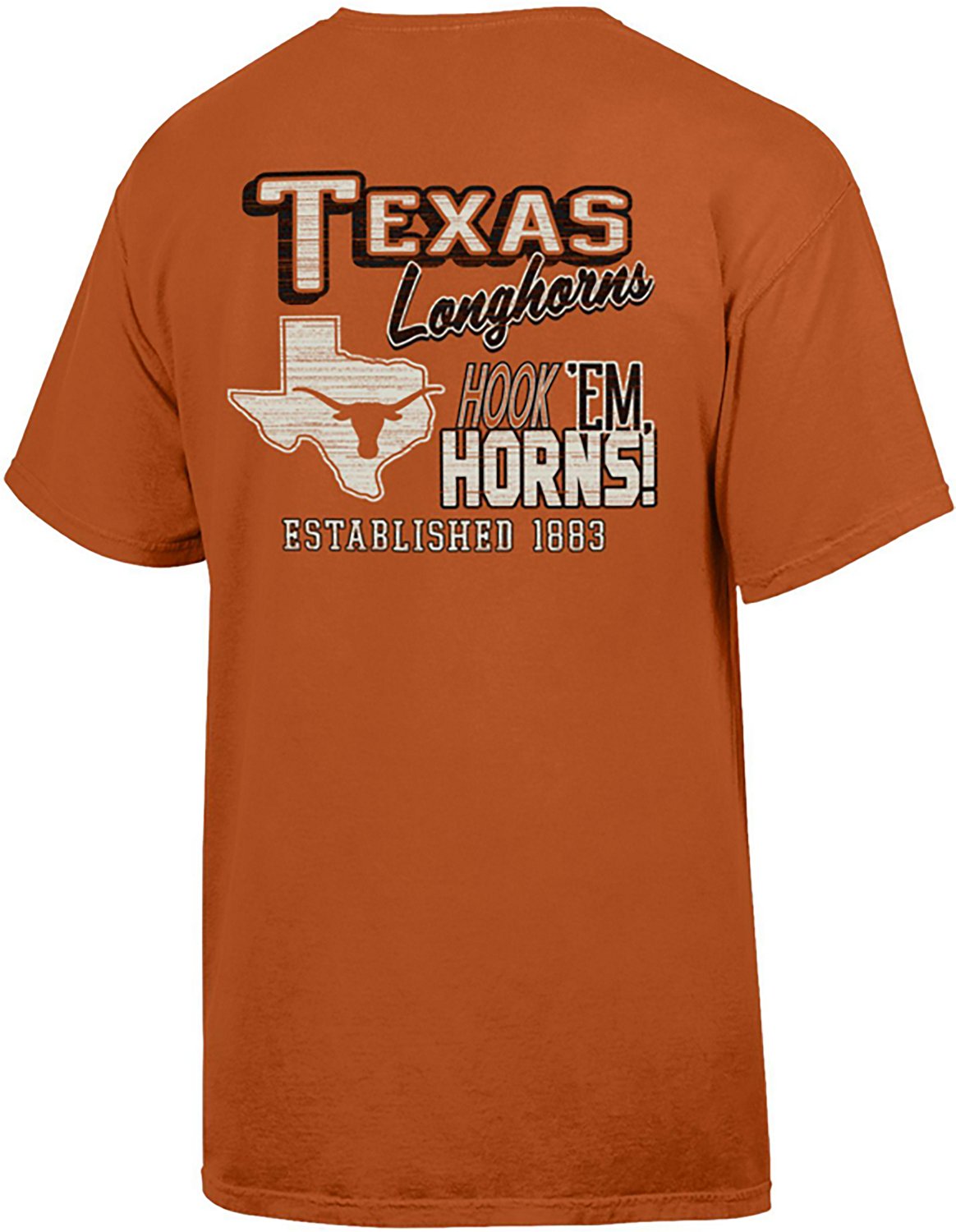 Comfort Wash Men's Texas Longhorns Logo Phrases Double Sided Short Sleeve T-shirt - view number 2
