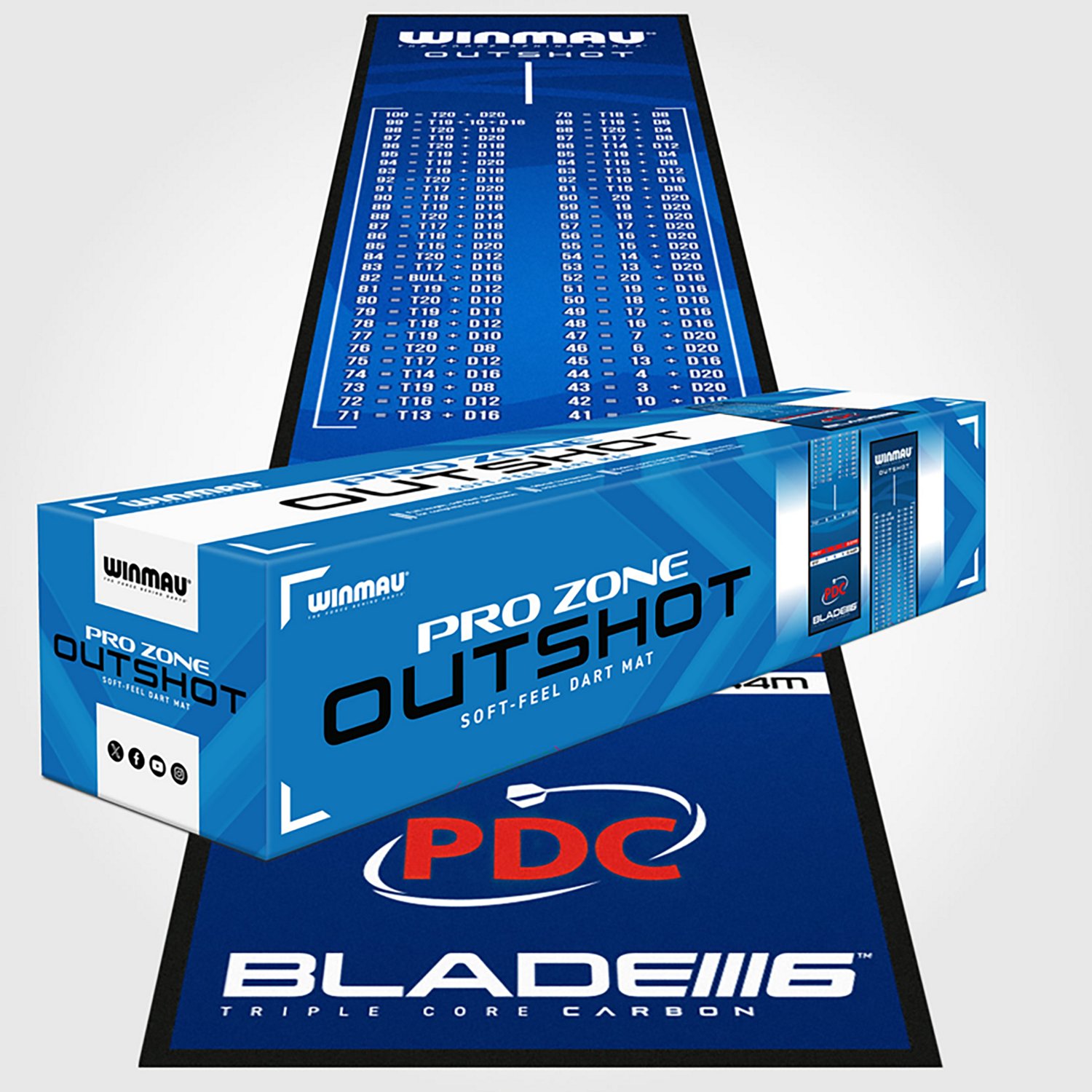 Winmau Pro Zone Outshot Soft Feel Dart Mat - view number 2