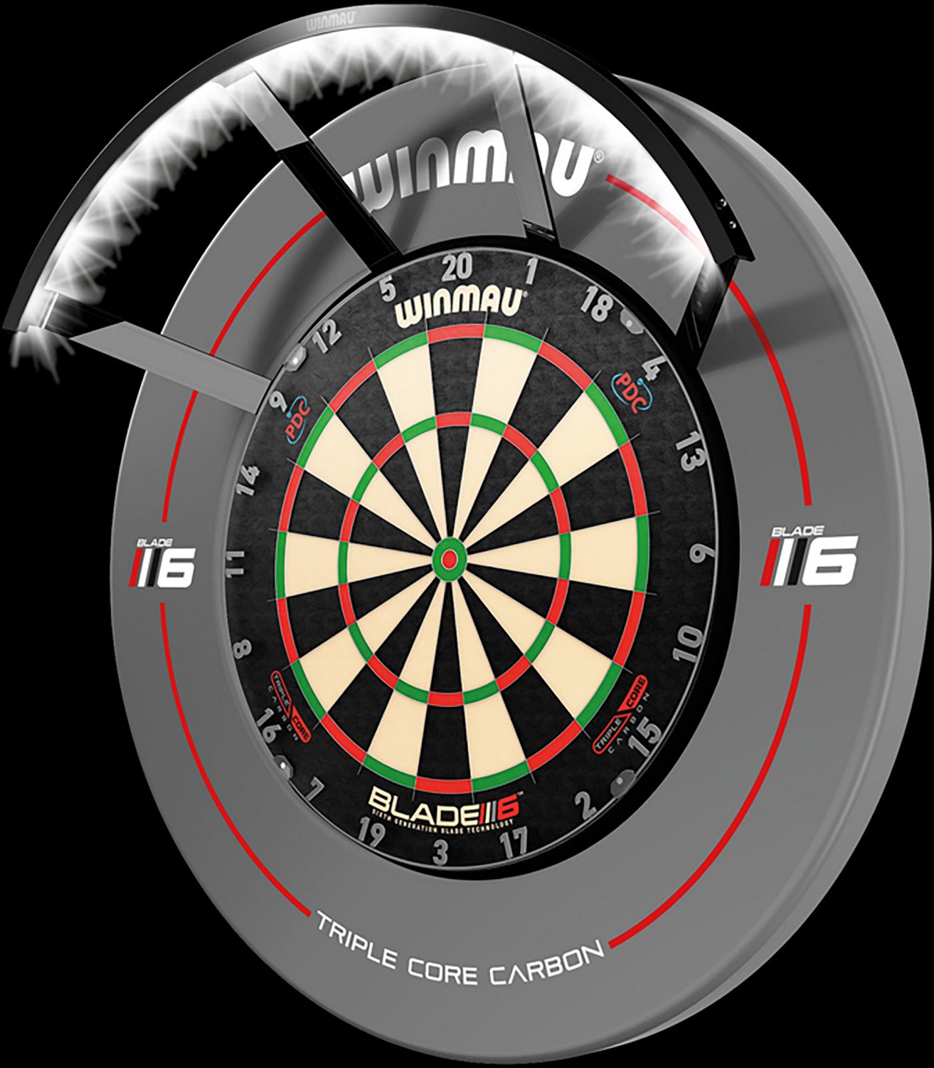 Winmau Polaris 120 Degree Lighting Dartboard - view number 2