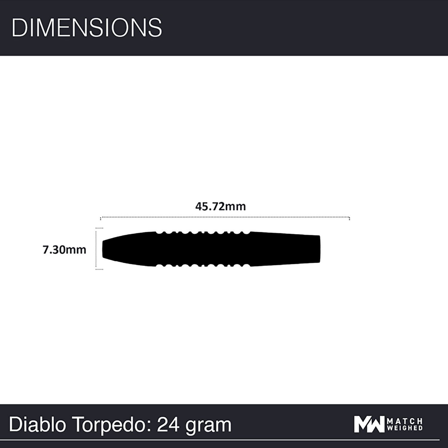 Winmau Diablo Steel Tip Pro Tungsten 24 g Darts 3-Pack