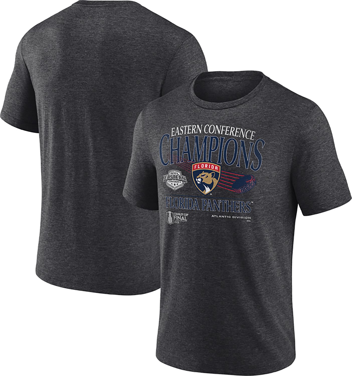 Fanatics Men's Florida Panthers 2025 NHL Conference Champions Old School Triblend Short Sleeve T-Shirt - view number 3