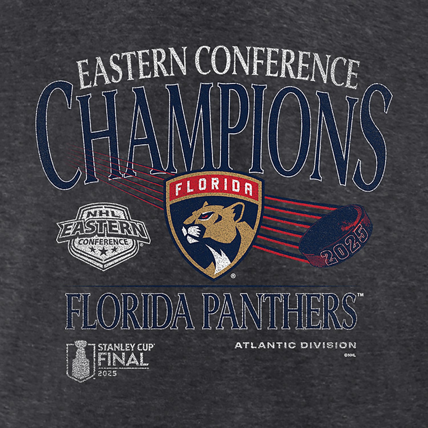 Fanatics Men's Florida Panthers 2025 NHL Conference Champions Old School Triblend Short Sleeve T-Shirt - view number 4