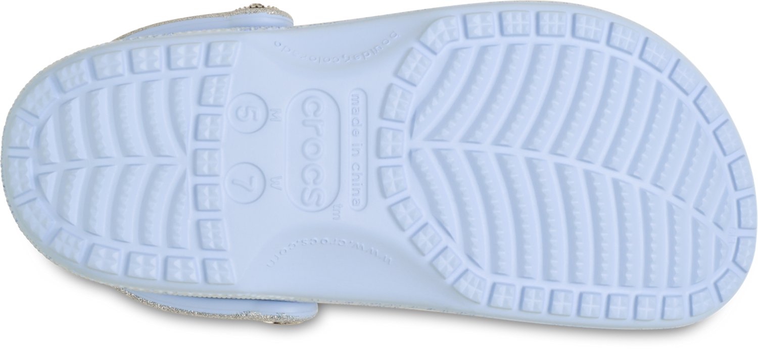Crocs Adults' Rhinestone Denim Classic Clogs - view number 7