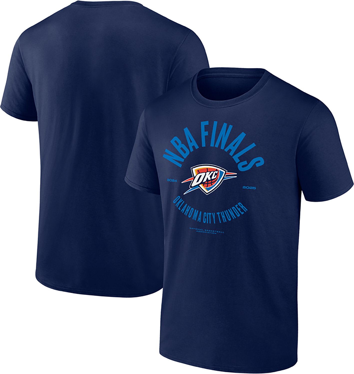 Fanatics Men's Oklahoma City Thunder 2025 Conference Finals Participants Playoff Charging Foul Cotton Short Sleeve T-Shirt - view number 3
