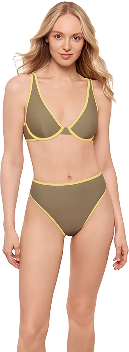 Salt + Cover Juniors' In a Bind Solid Plunge Underwire Swim Top