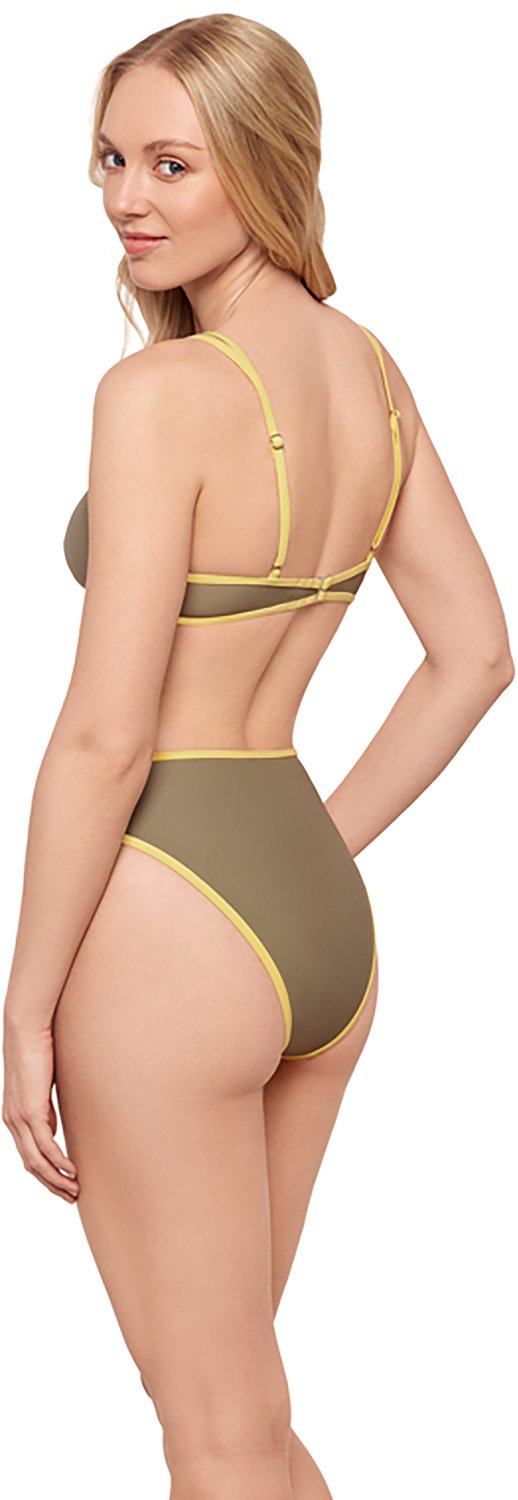 Salt + Cover Juniors' In a Bind Solid Plunge Underwire Swim Top - view number 3